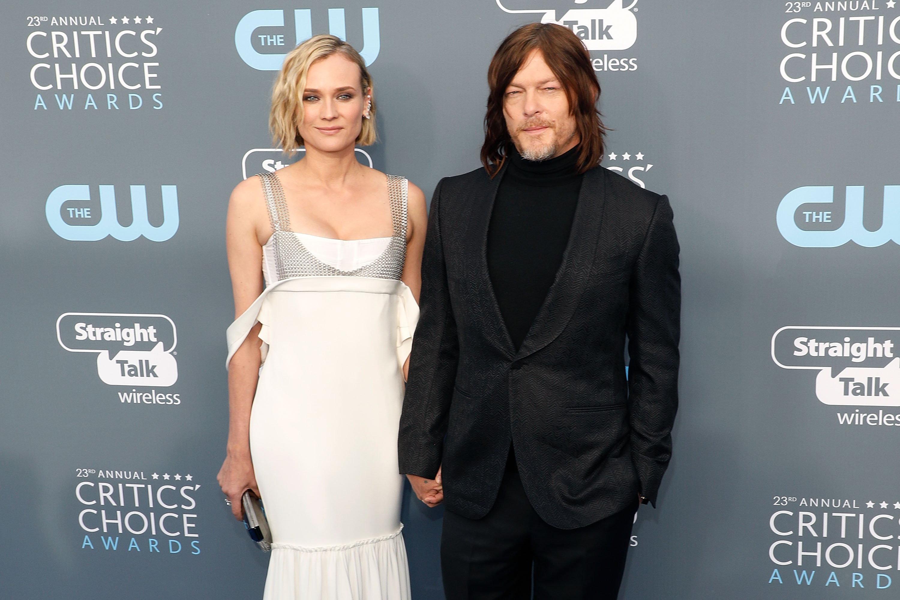 Norman Reedus and Diane Kruger attend the 23rd annual Critics' Choice Awards at the Barker Hangar on January 11, 2018, in Santa Monica, California. | Photo: Getty Images