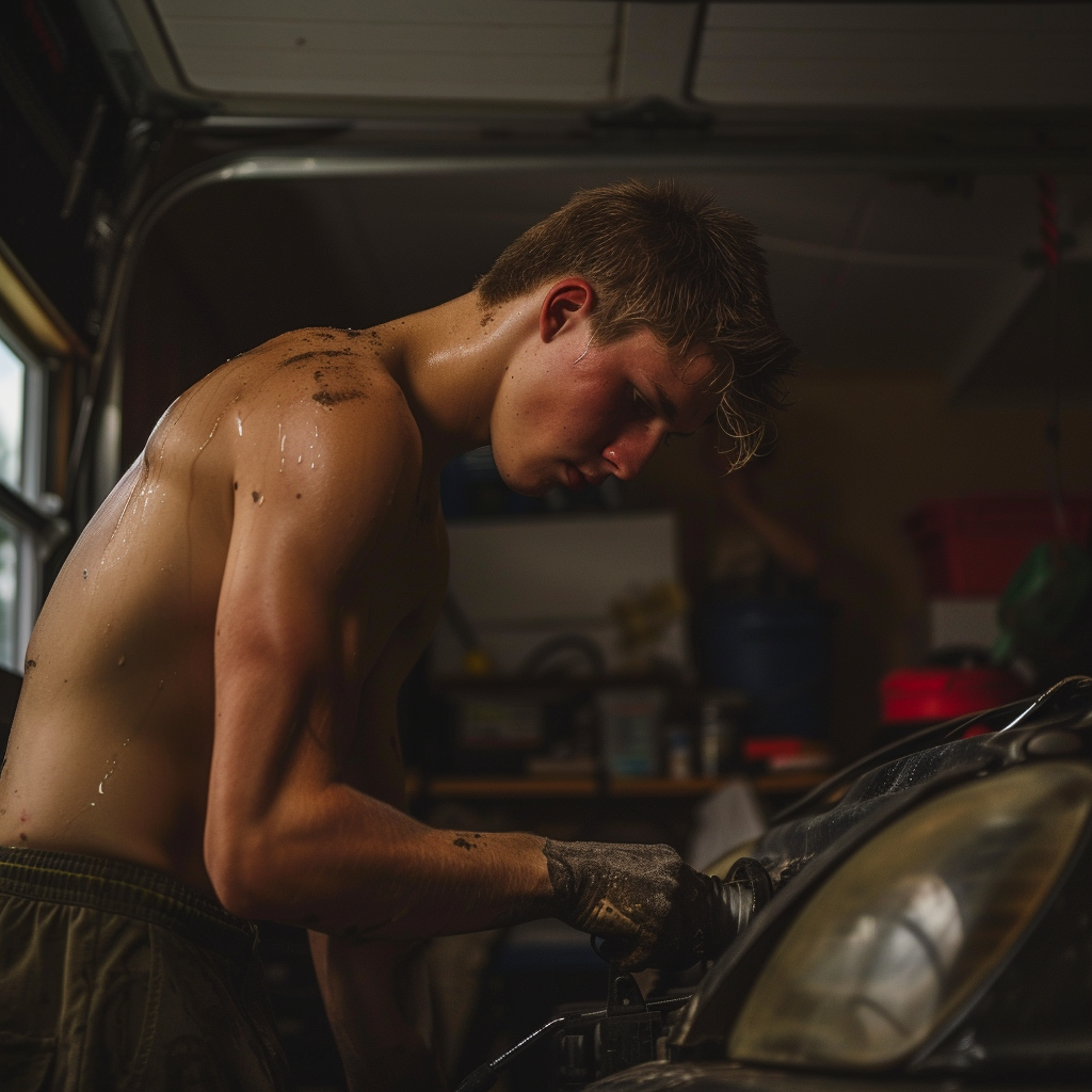 A young mechanic | Source: Midjourney