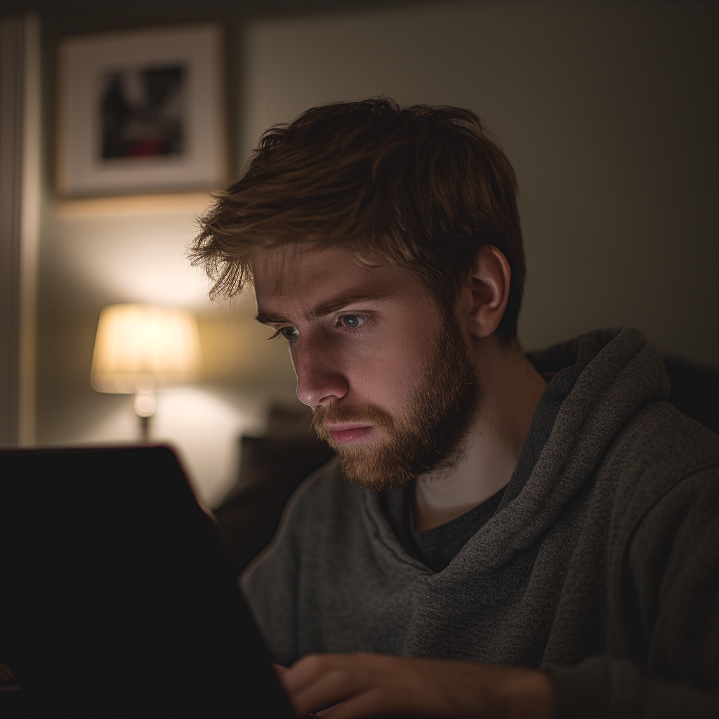 A man using his laptop | Source: Midjourney