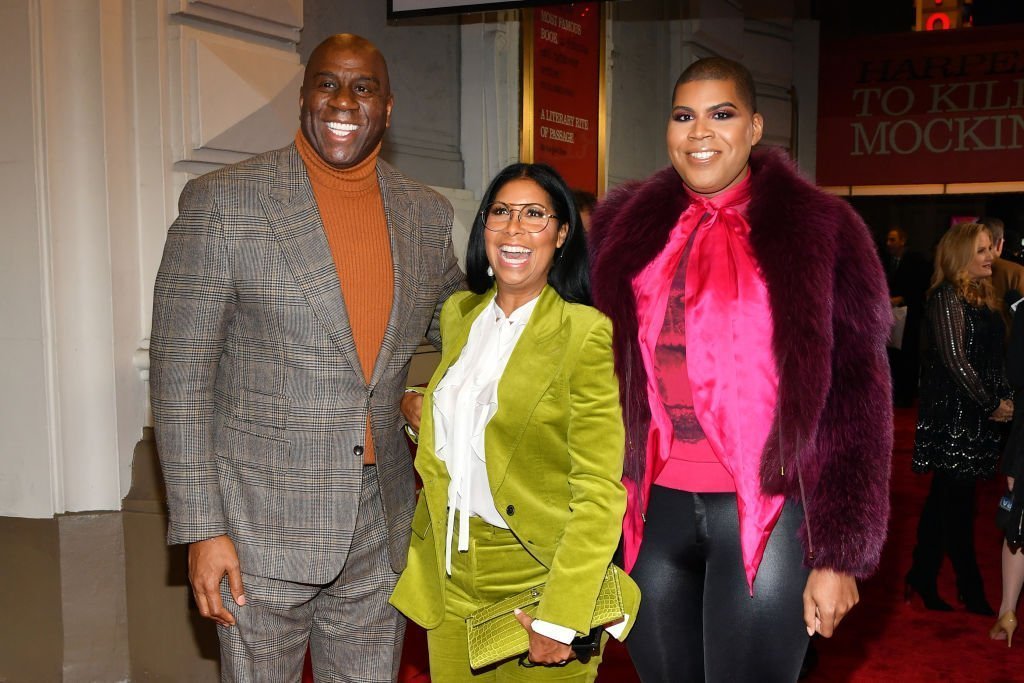 Magic Johnson, Cookie Johnson, and EJ Johnson attend opening night of "To Kill A Mocking Bird" at the Shubert Theatre. | Photo: Getty Images