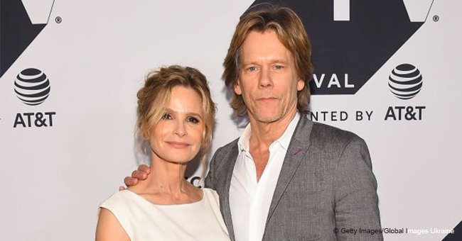 Kevin Bacon secretly sings a love song to his wife of 30 years while sitting next to their dog