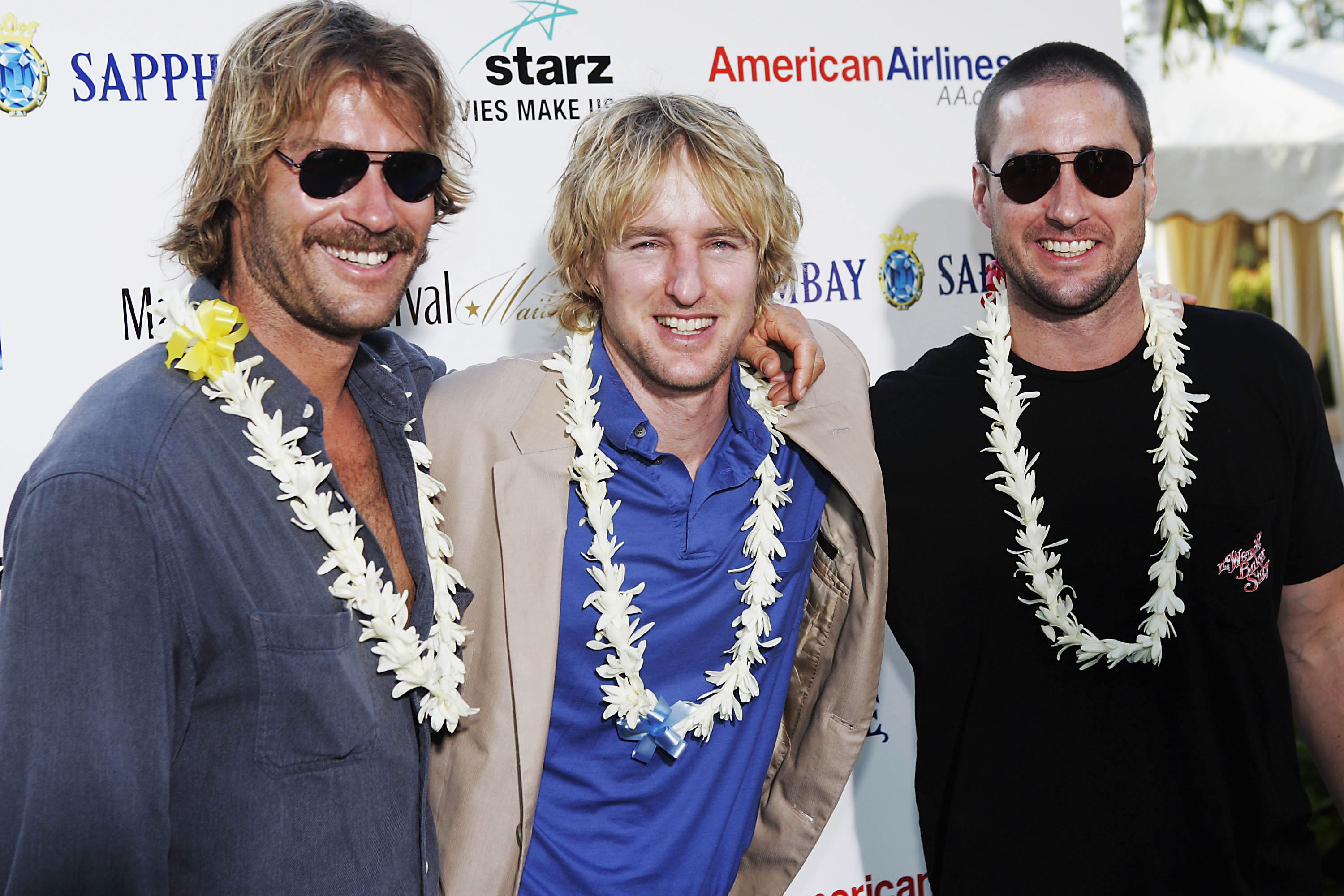 Andrew, Owen and Luke Wilson attend A Tribute To The Wilson Brothers, part of the Maui Film Festival, in Wailea, Hawaii, on June 16, 2005. | Source: Getty Images