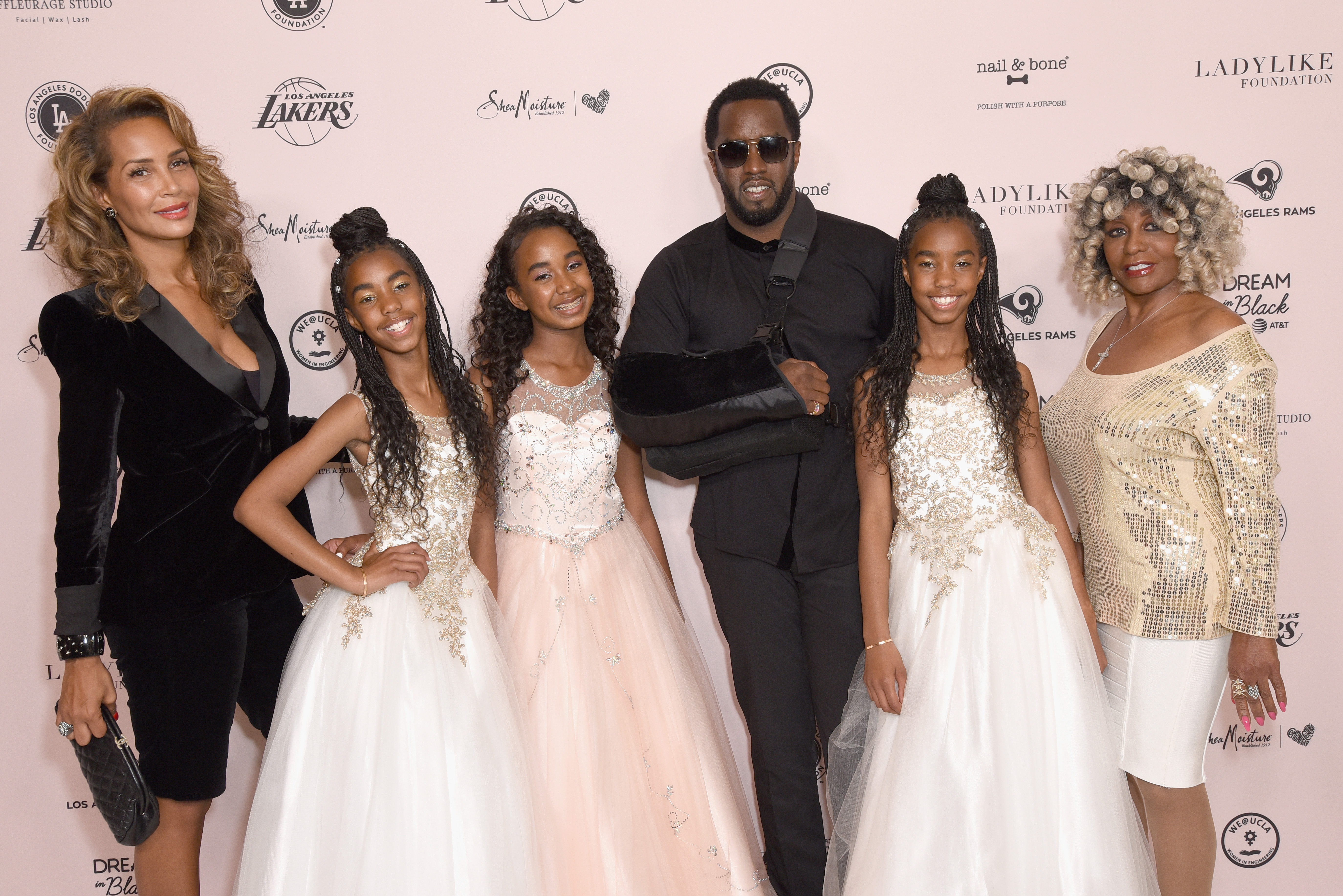 (L-R) Sarah Chapman, D'Lila, Chance, Sean, Jessie, and Janice Combs attend The LadyLike Foundation Women of Excellence Luncheon on May 11, 2019, in Beverly Hills, California. | Source: Getty Images