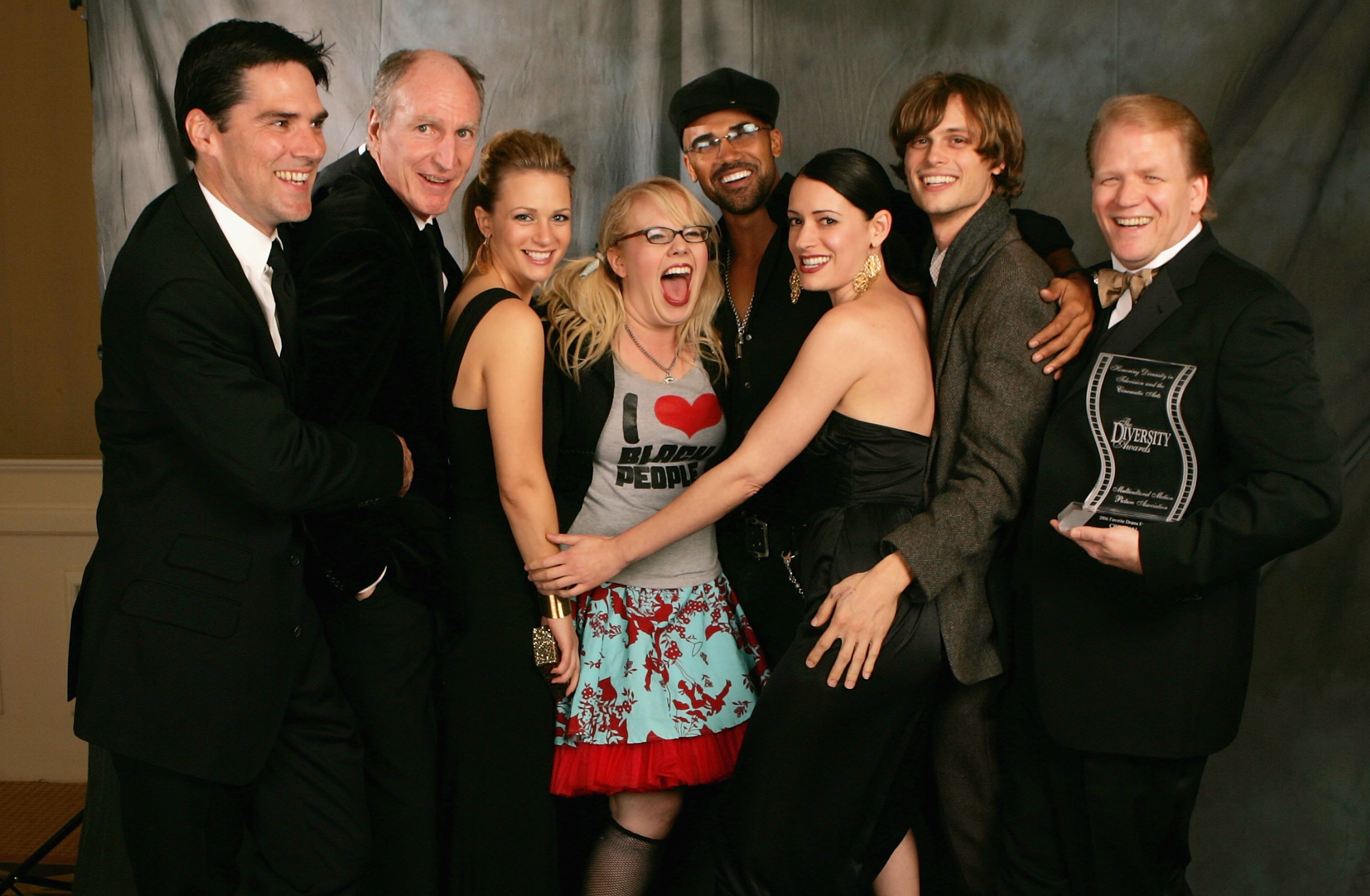 "Criminal Minds" casts and Executive Producer, Ed Bernero, pose in the portrait studio during the 14th Annual Diversity Awards Gala held at the Century Plaza Hotel on November 19, 2006, in Los Angeles, California. | Source: Getty Images