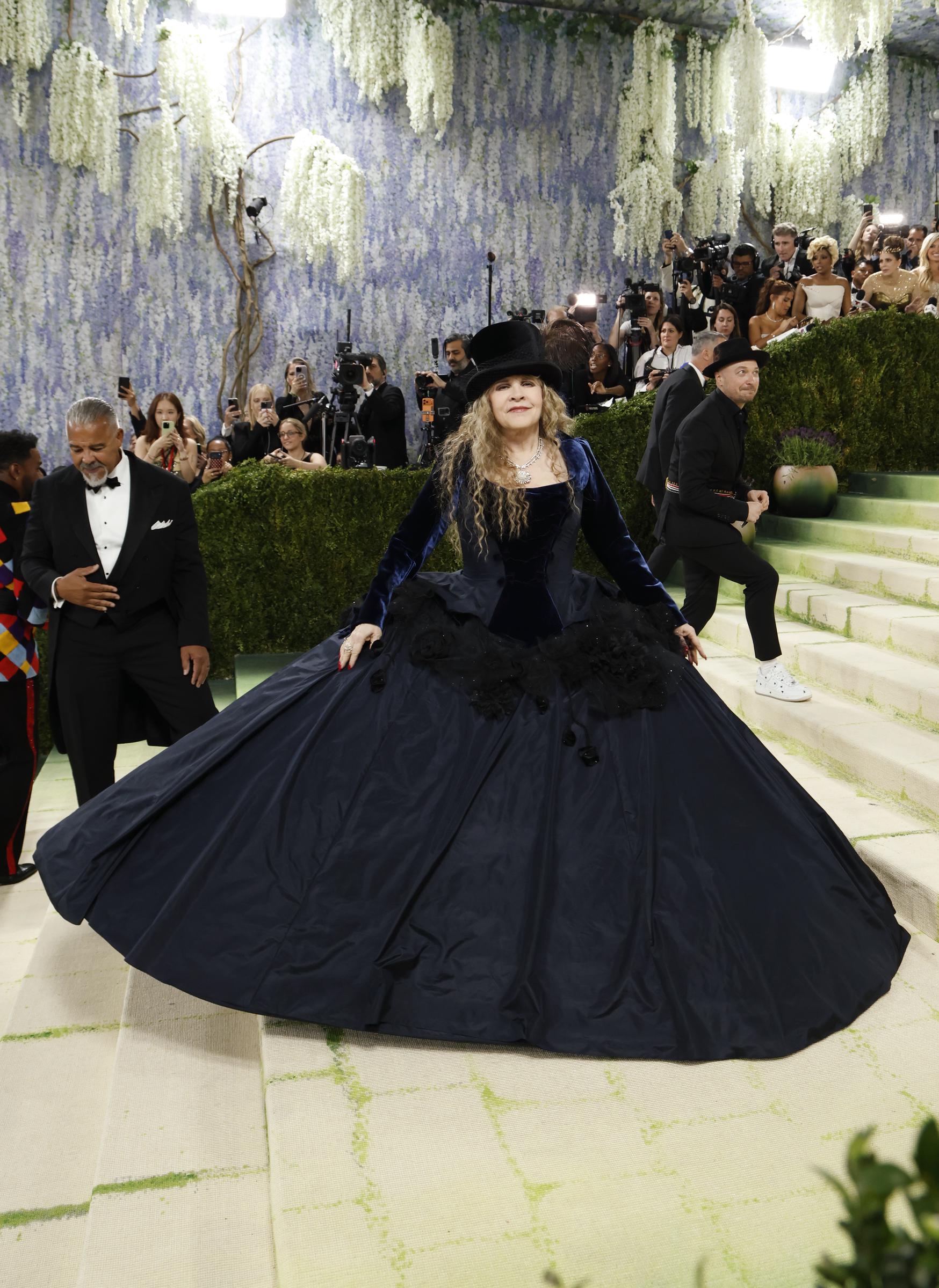 Stevie Nicks attends the Met Gala celebrating "Costume Art" at Metropolitan Museum of Art on May 4, 2026 in New York City | Source: Getty Images