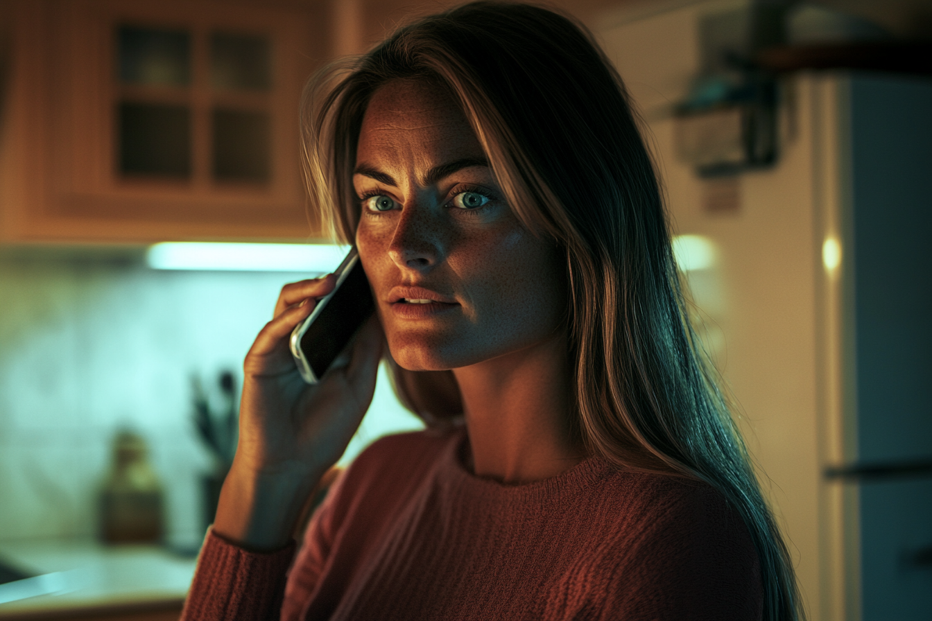 A young woman talking on the phone | Source: Midjourney