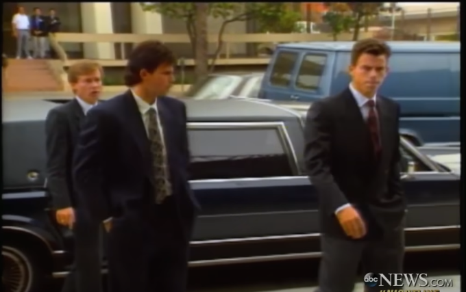 A photo of the Menendez brothers in black suits taken from a video posted on January 6, 2017 | Source: YouTube/@ABCNews