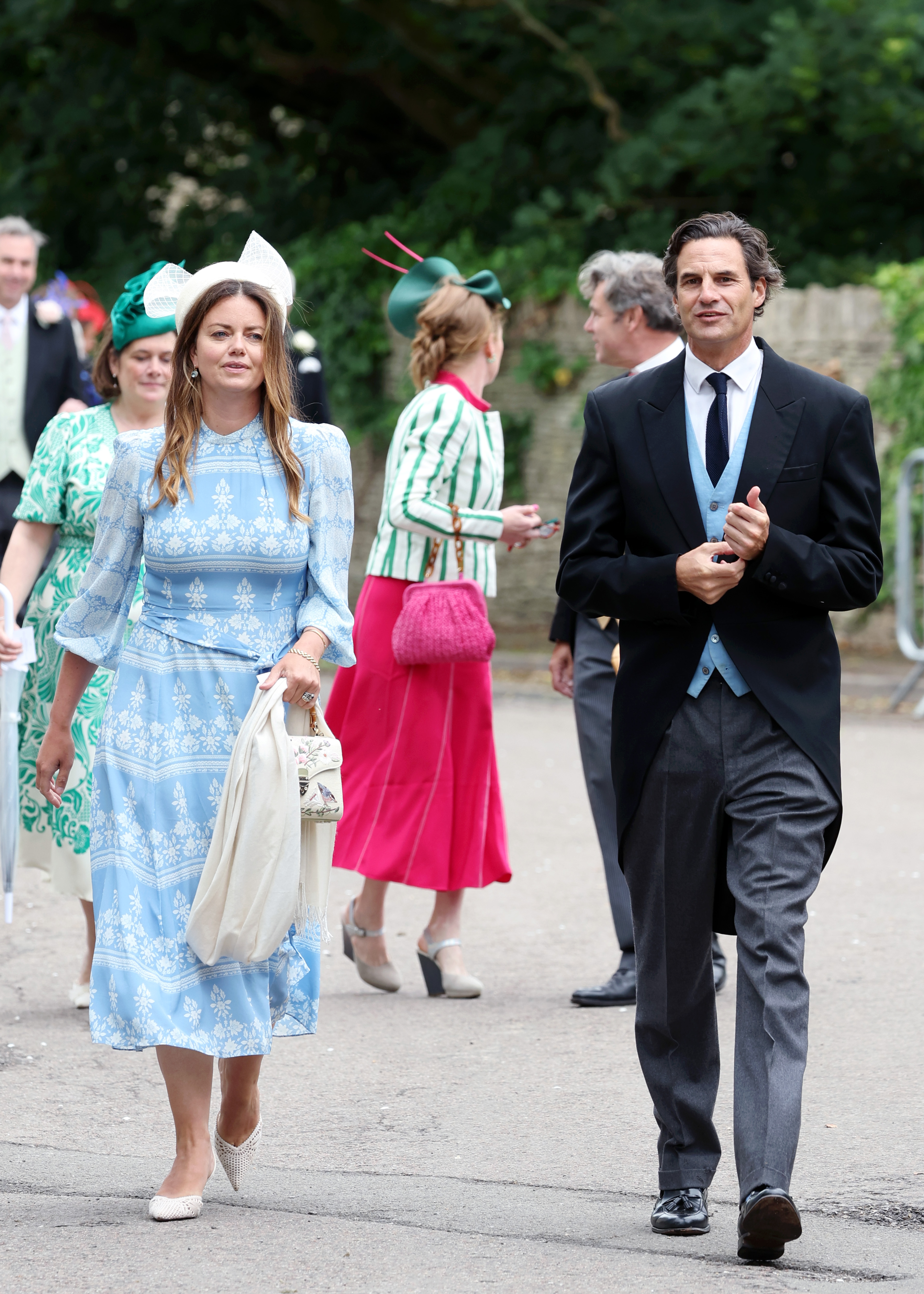 Lady Natasha Rufus Isaacs and Rupert Finch arrive for the Royal wedding of Peter Phillips and Harriet Sperling at All Saints' Church on June 6, 2026 in Kemble, England | Source: Getty Images