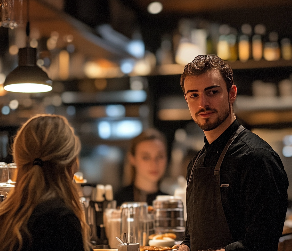 Male employee at a restaurant | Source: Midjourney