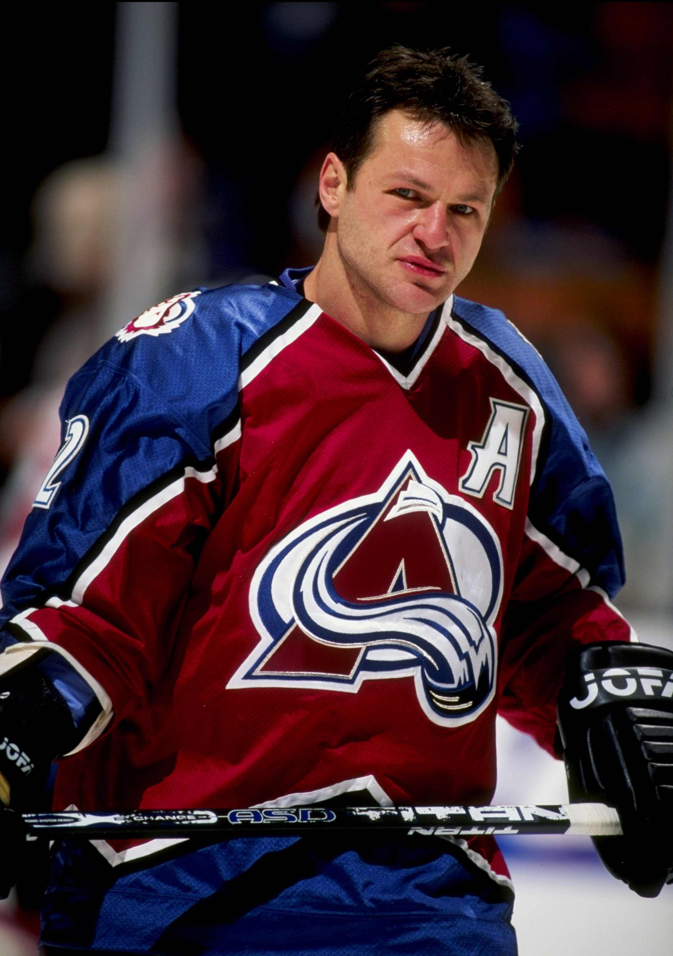 Claude Lemieux  of the Colorado Avalanche in action during a game against the New Jersey Devils on January 8, 1997 | Source: Getty Images