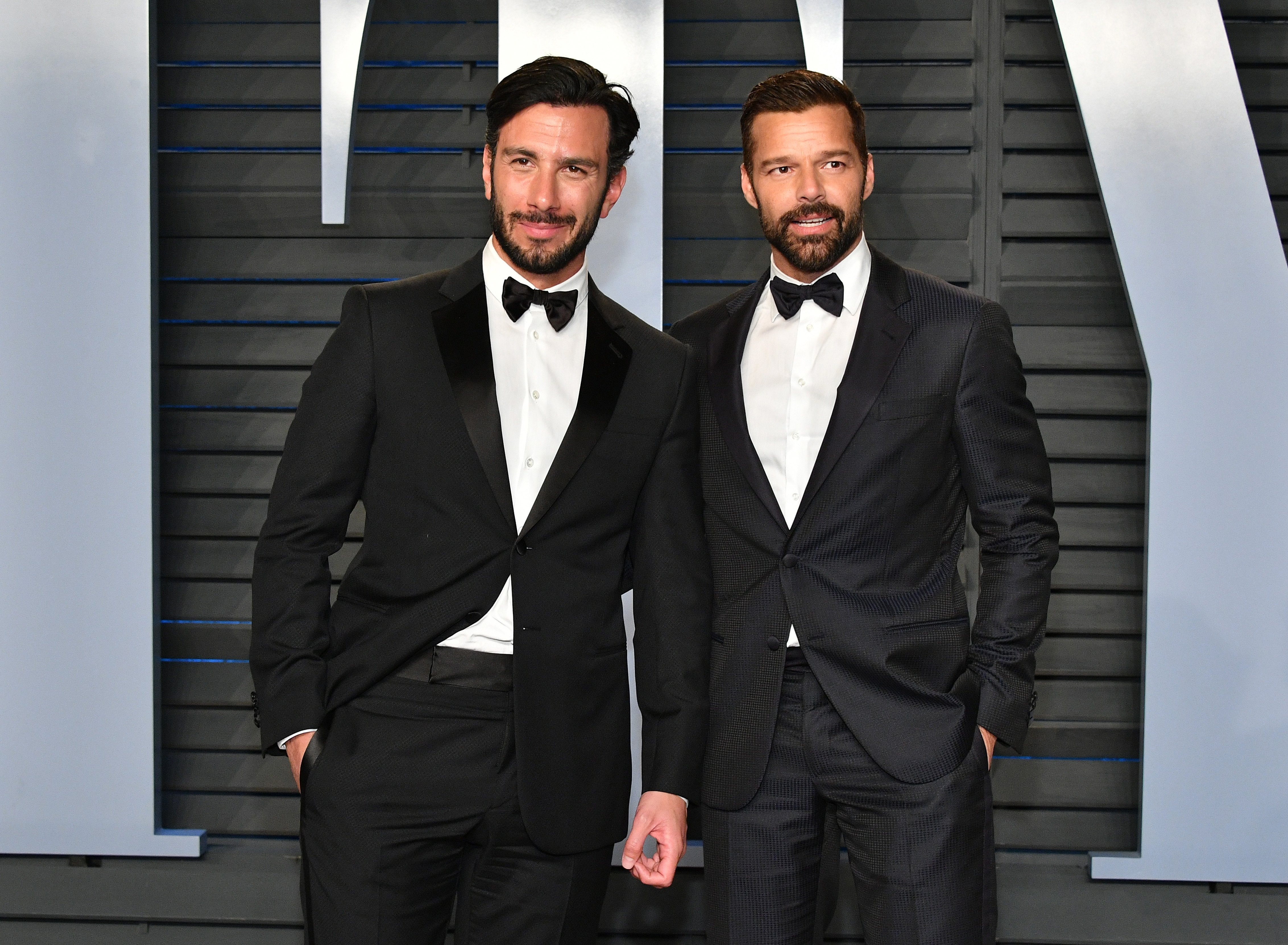 Jwan Yosef and Ricky Martin at the 2018 Vanity Fair Oscar Party on March 4, 2018 | Photo: GettyImages