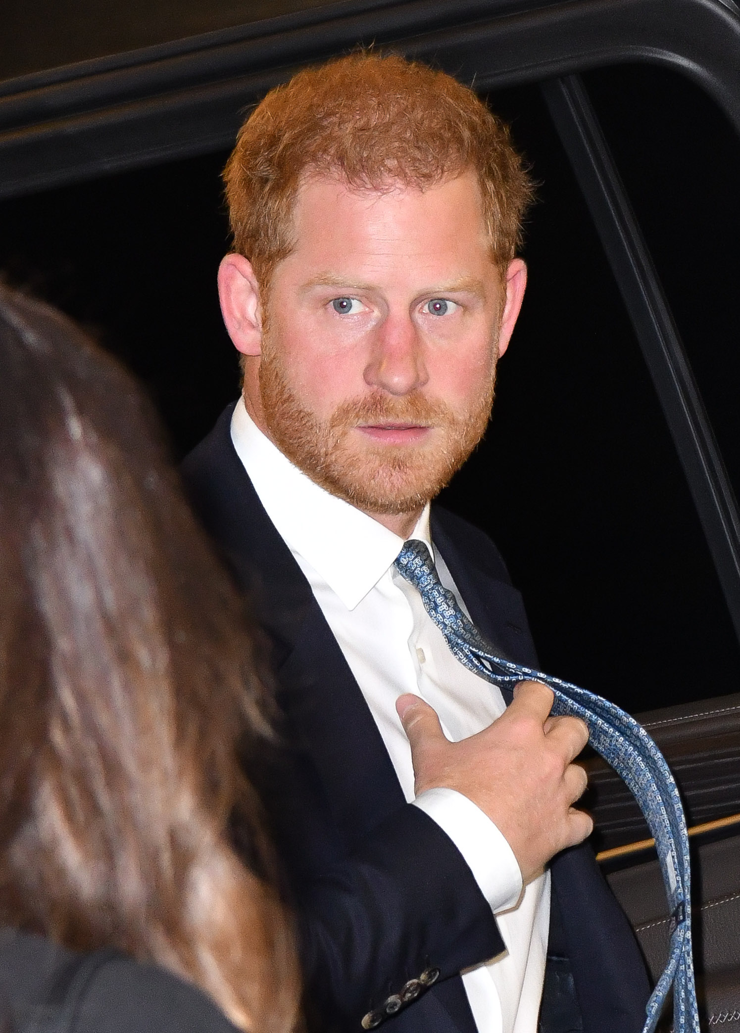 Prince Harry arriving at The Ziegfeld Theatre in New York City on May 16, 2023. | Source: Getty Images