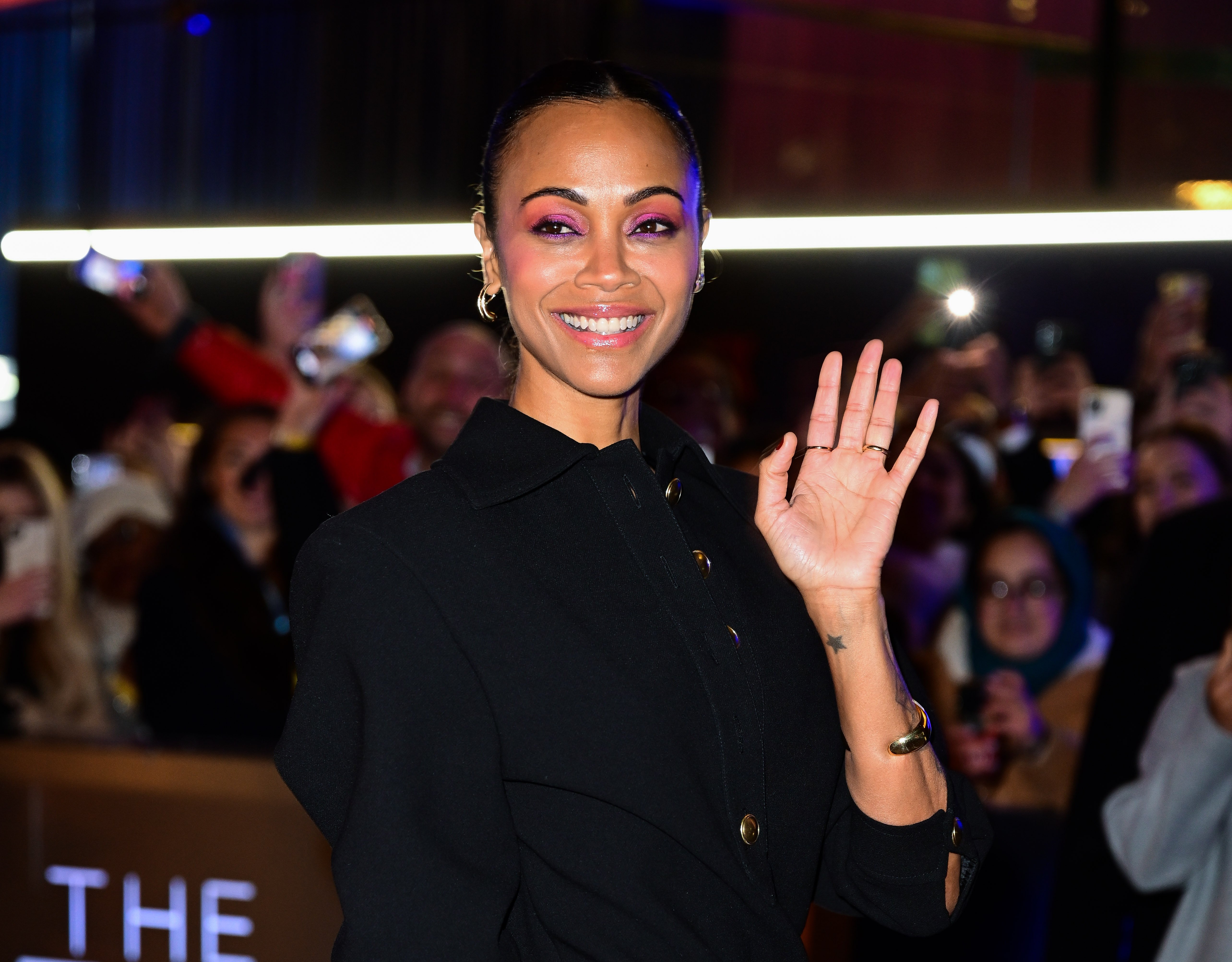 Zoe Saldana arrives at the film premiere of "The Adam Project" on February 28, 2022, in New York City. | Source: Getty Images