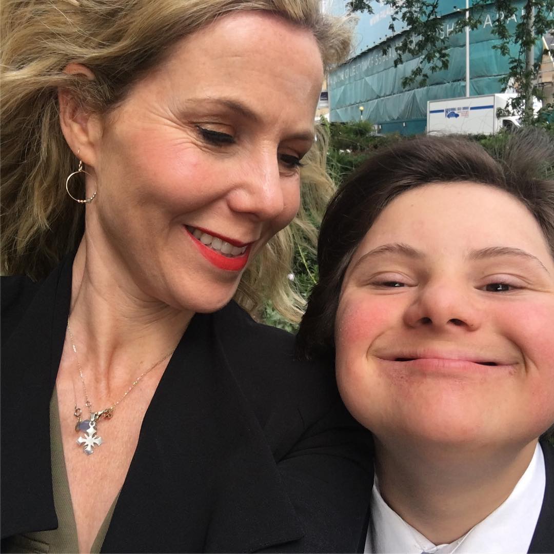 Sally Phillips and her son from a post dated June 8, 2017. | Source: Instagram/sallysmack