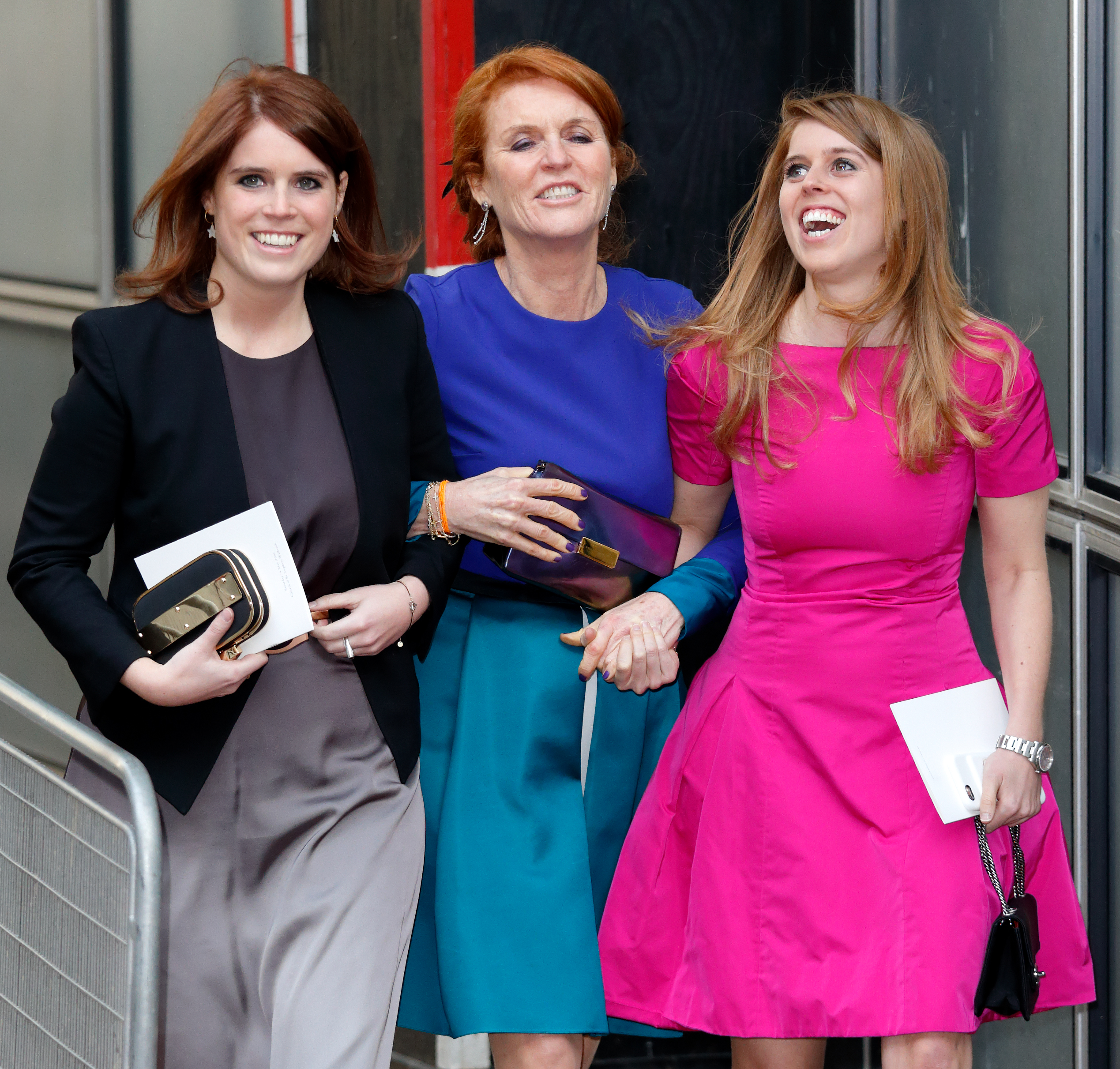 Princess Eugenie, Sarah Ferguson, Duchess of York and Princess Beatrice on May 14, 2016 in London, England | Source: Getty Images