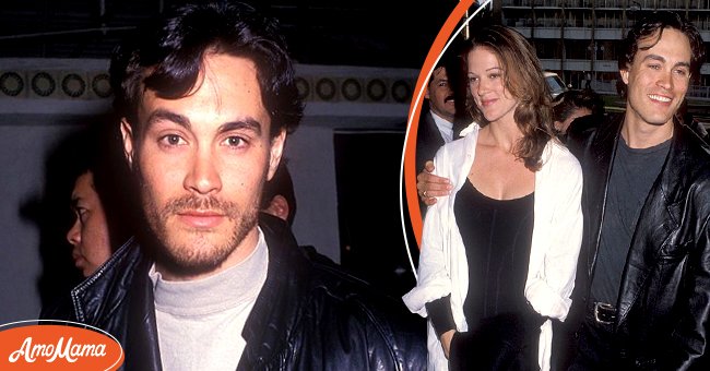 Left: Brandon Lee in Los Angeles, California. Right: Brandon Lee with his fiancee Eliza Hutton at the "Alien 3" Century City Premiere on May 19, 1992 at Cineplex Odeon Century Plaza Cinemas in Century City, California. | Source: Getty Images