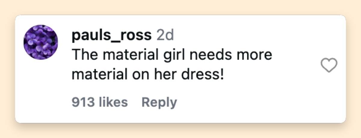A few netizens think she could've dressed differently and made jokes about it online. | Source: Instagram/fashionbombdaily