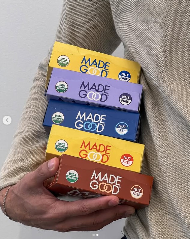 An image of MadeGood granola bar boxes dated November 20, 2024 | Source: Instagram/madegoodfoods