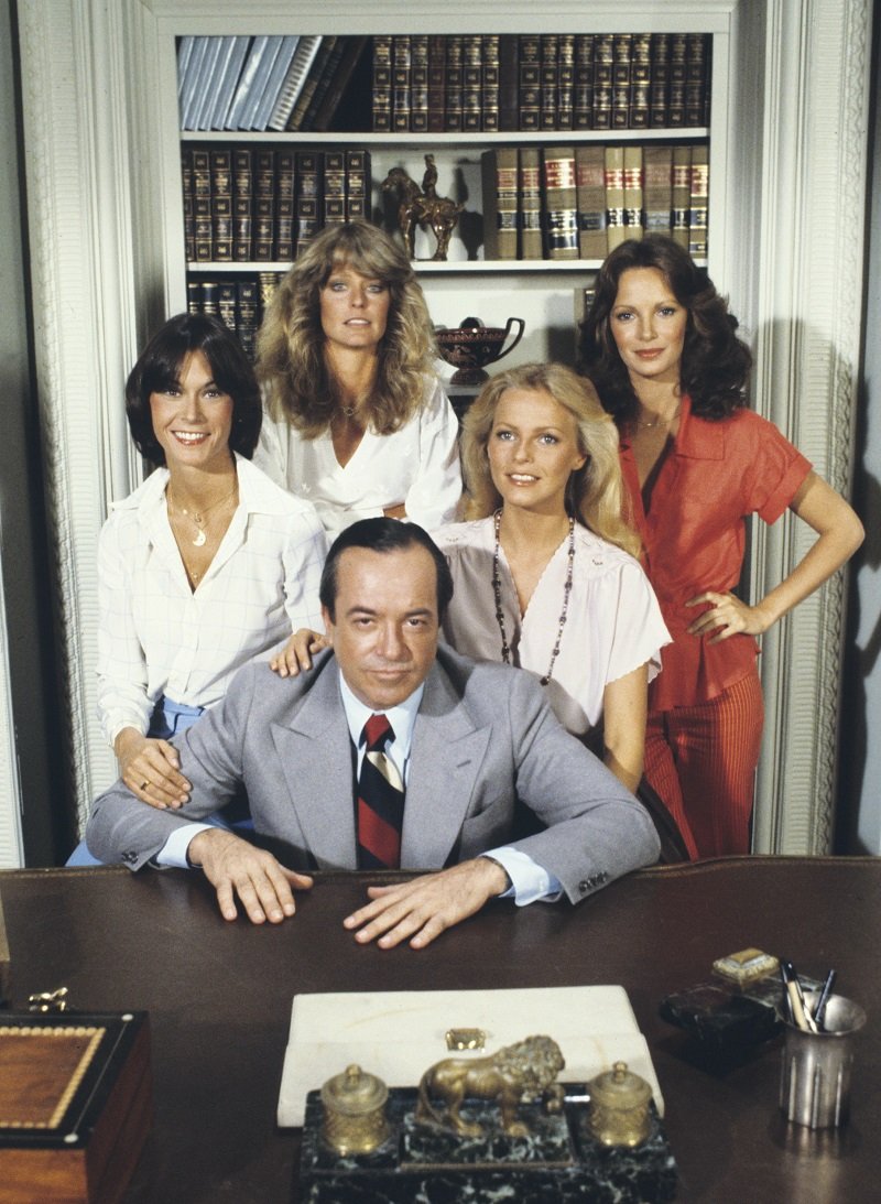 Farrah Fawcett, Cheryl Ladd, Jaclyn Smith, Kate Jackson, and David Doyle in November 1978 | Photo: Getty Images