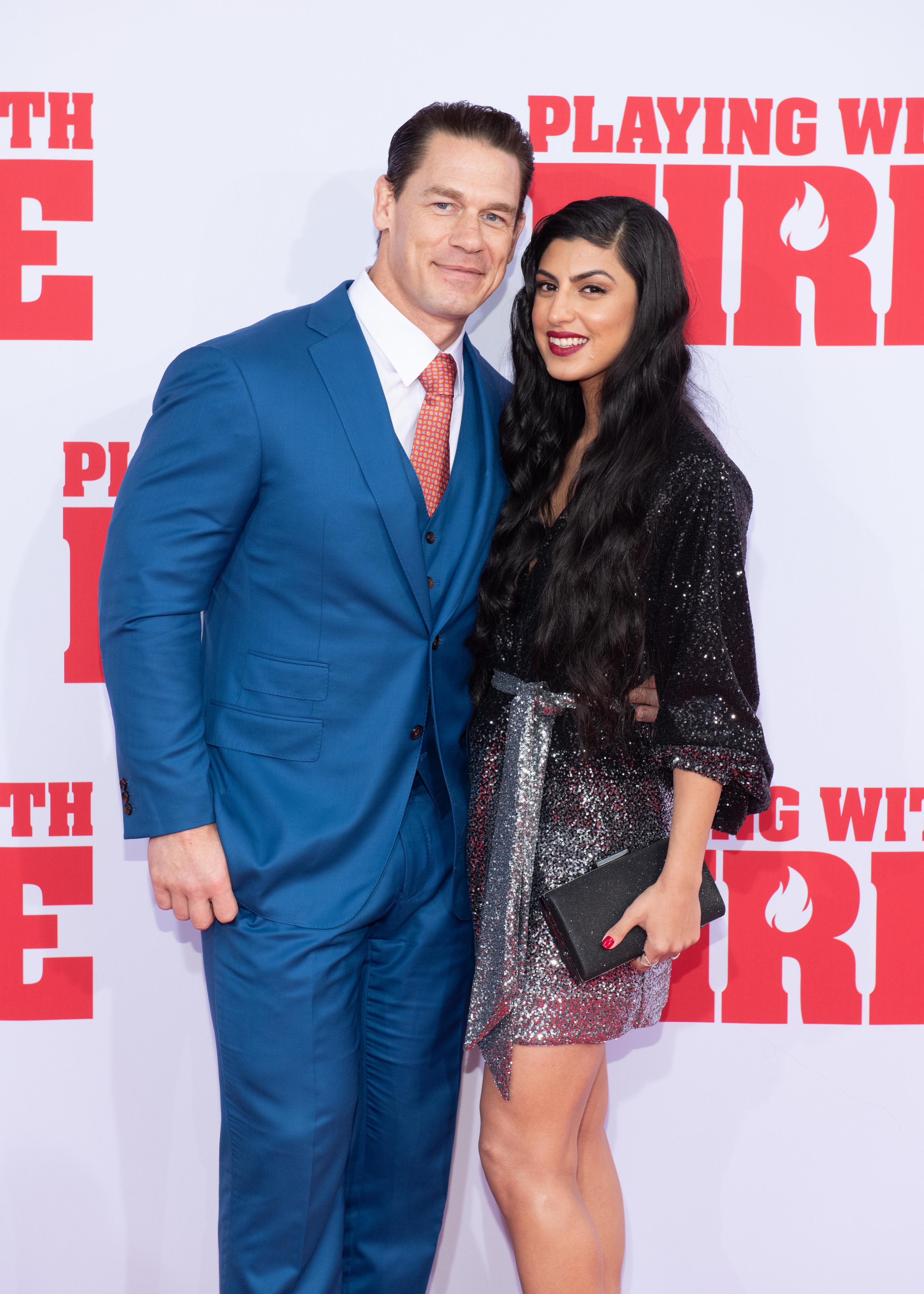 John Cena and Shay Shariatzadeh attend the "Playing With Fire" New York premiere at AMC Lincoln Square Theater on October 26, 2019, in New York City. | Source: Getty Images