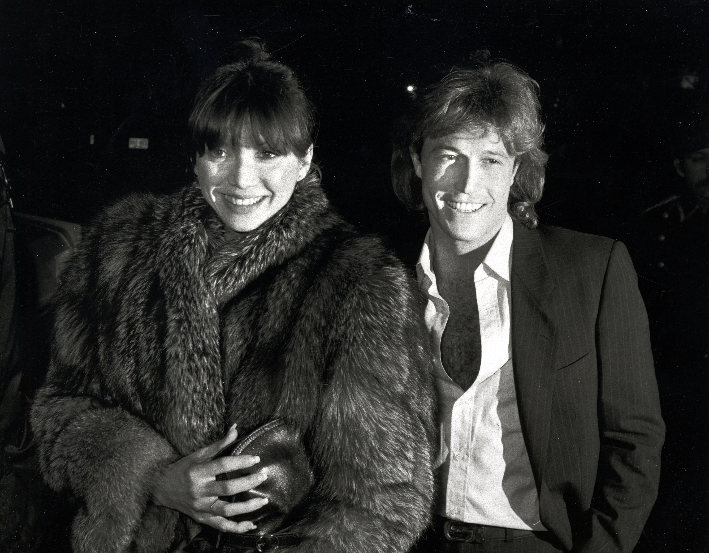 Victoria Principal and Andy Gibb at Hemsley Palace Hotel on February 13, 1982 | Source: Getty Images