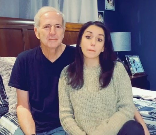 Verónica y su esposo en un video publicado en TikTok. | Foto: Captura de TikTok/@bomcnurlen
