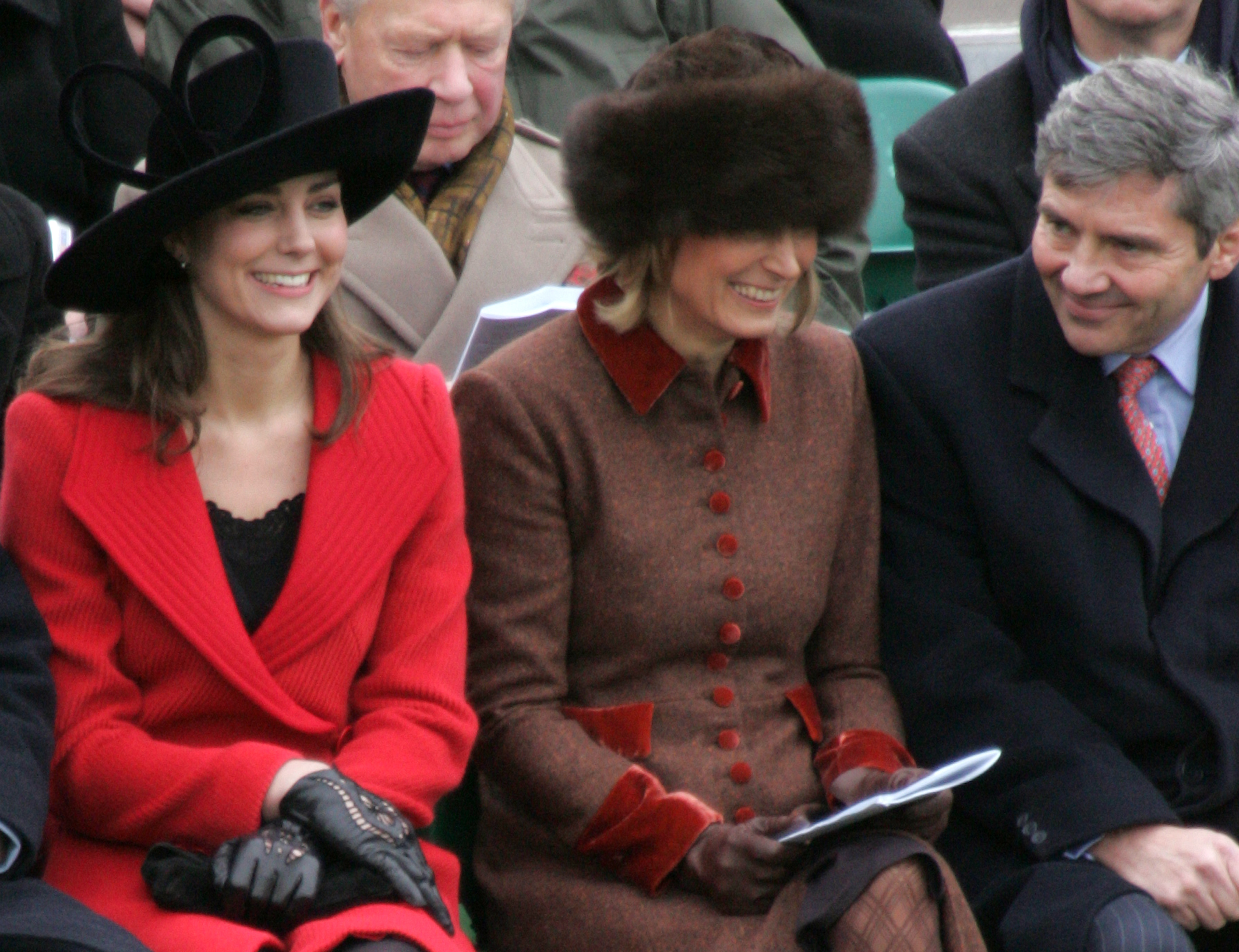 Princess Catherine, Carole and Michael Middleton at the Sovereign's parade in Sandhurst, England in 2006 | Source: Getty Images