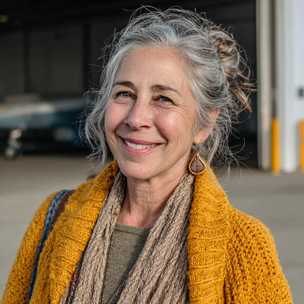 A smiling older woman | Source: Midjourney