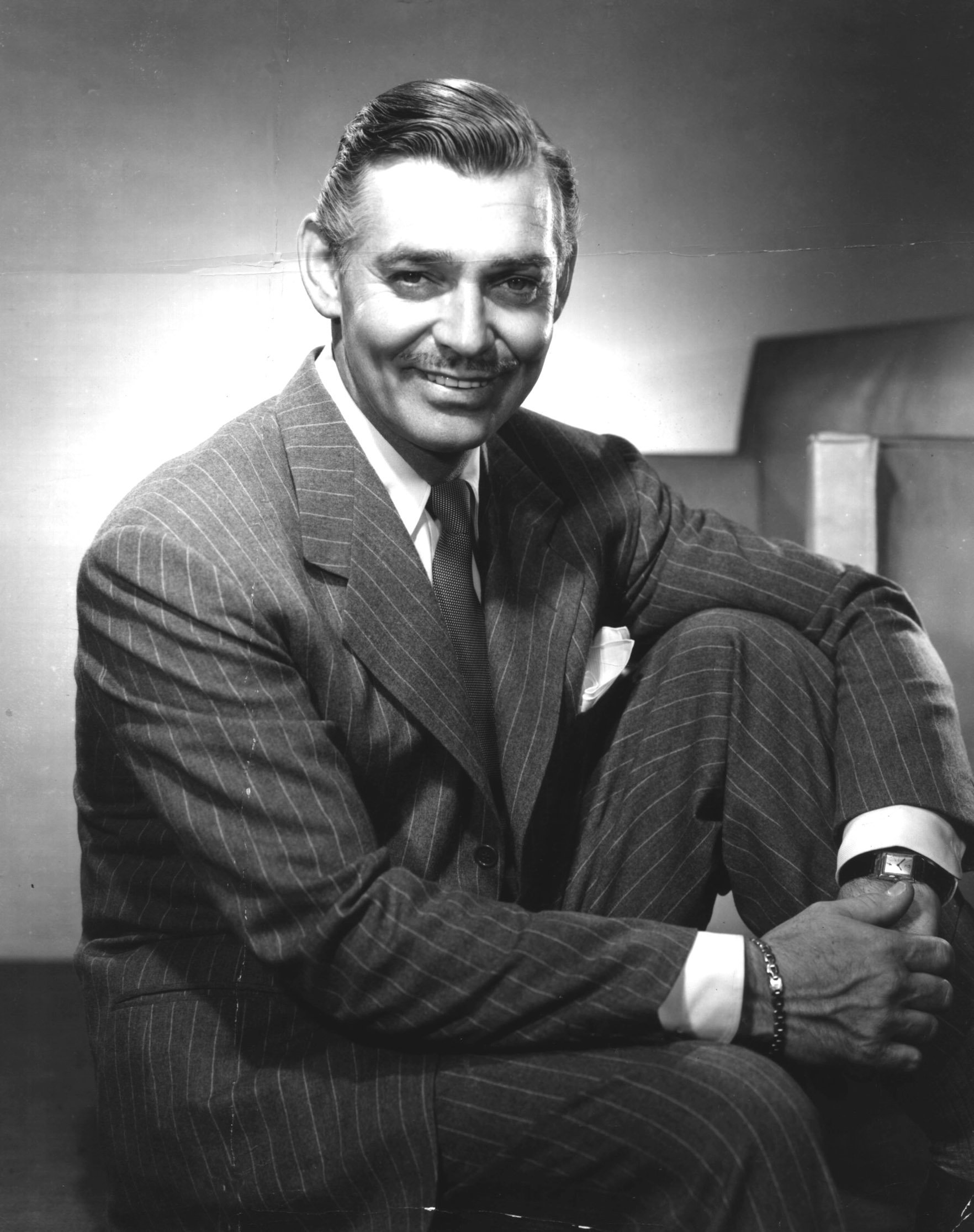 Foto promocional de Clark Gable alrededor de 1940. | Foto: Getty Images    