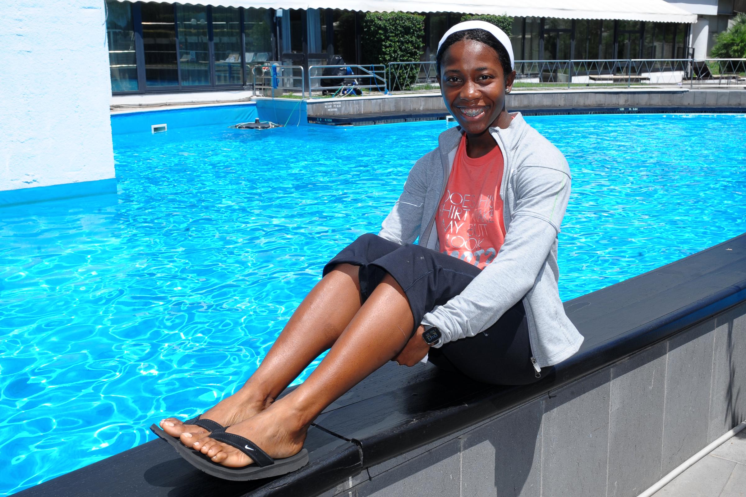 Shelly-Ann Fraser-Pryce attends the photocall of the Golden Gala of athletics at the hotel Sheraton on July 9, 2009, in Rome, Italy. | Source: Getty Images