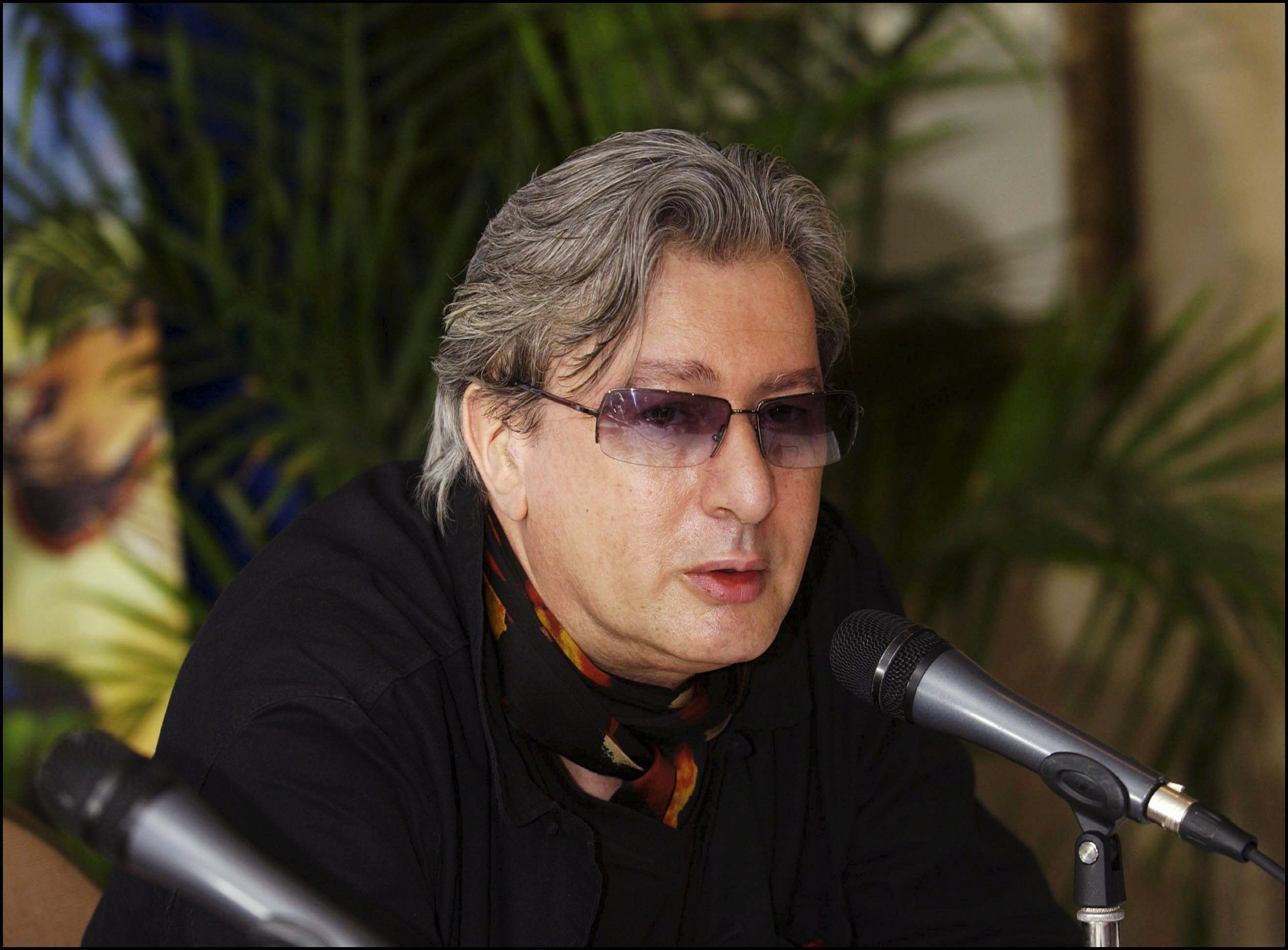 Alain Bashung lors d'une conférence de presse. l Source : Getty Images