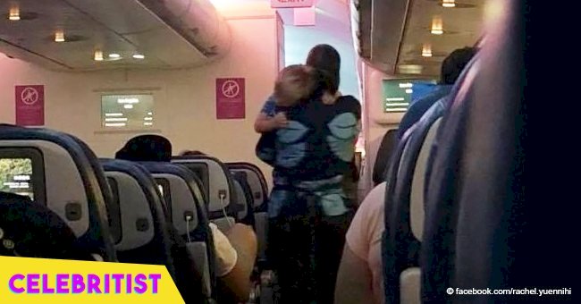 Heart-melting video of flight attendant calming down a toddler during flight goes viral