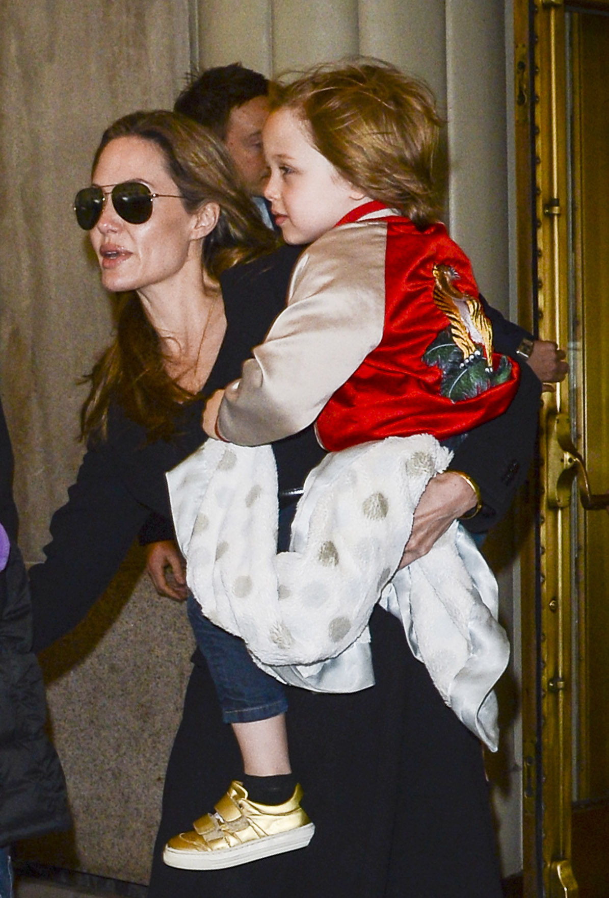 Angelina Jolie and Knox spotted in New York City on April 5, 2013. | Source: Getty Images