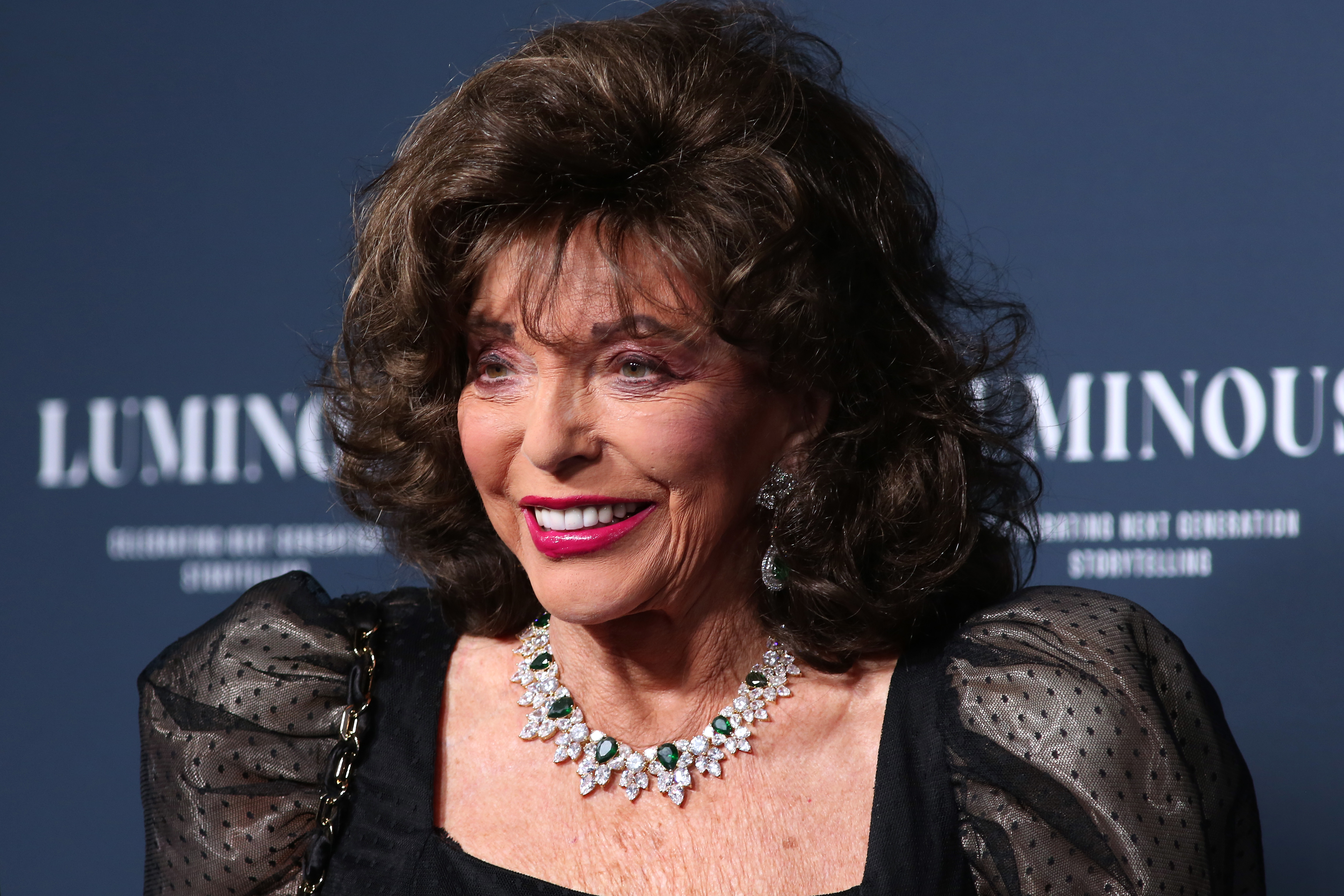 Joan Collins at the BFI London Film Festival Luminous Gala at The Londoner Hotel on September 29, 2022 in London, England | Source: Getty Images