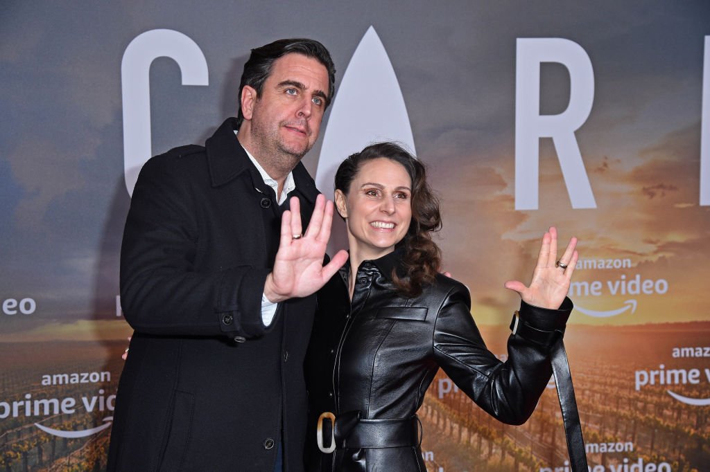 Bastian Pastewka und seine Frau Heidrun Buchmaier nehmen am 17. Januar 2020 an der Fanvorführung "Star Trek: Picard" im Zoo Palast in Berlin teil. (Foto von Tristar Media) | Quelle: Getty Images
