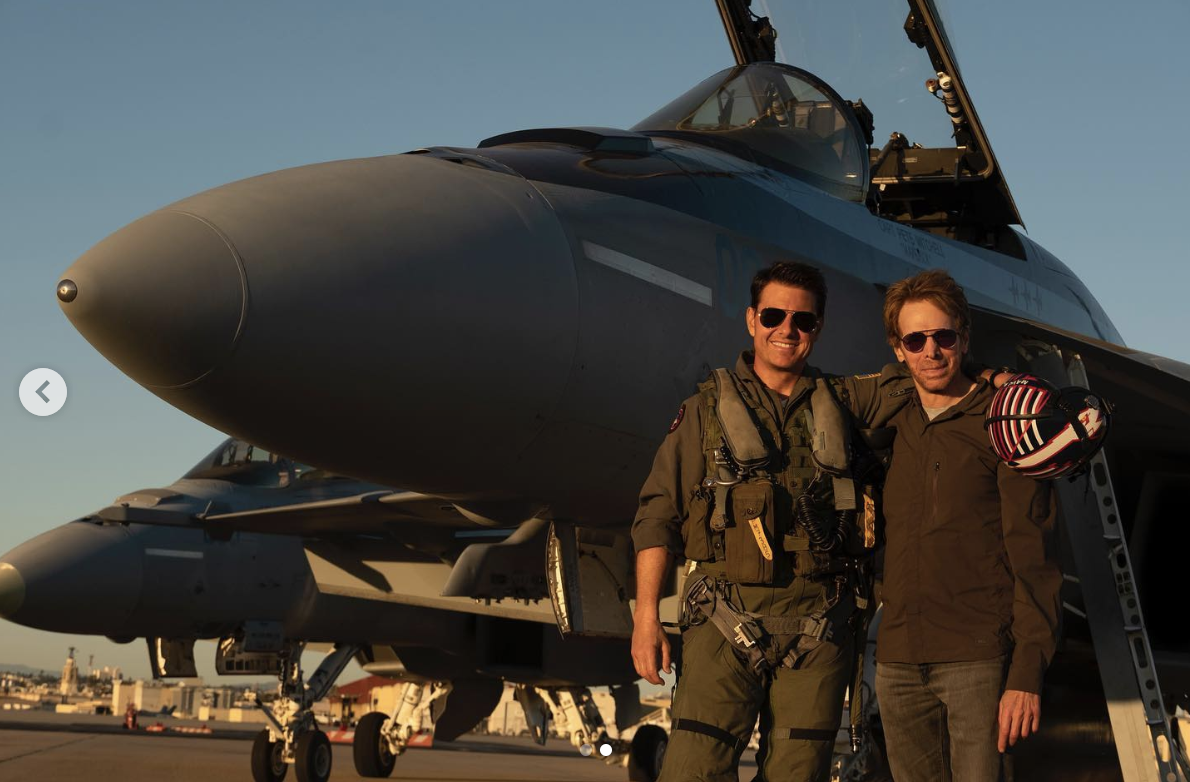 Tom Cruise and Jerry Bruckheimer in a photo dated May 13, 2022 | Source: Instagram/tomcruise