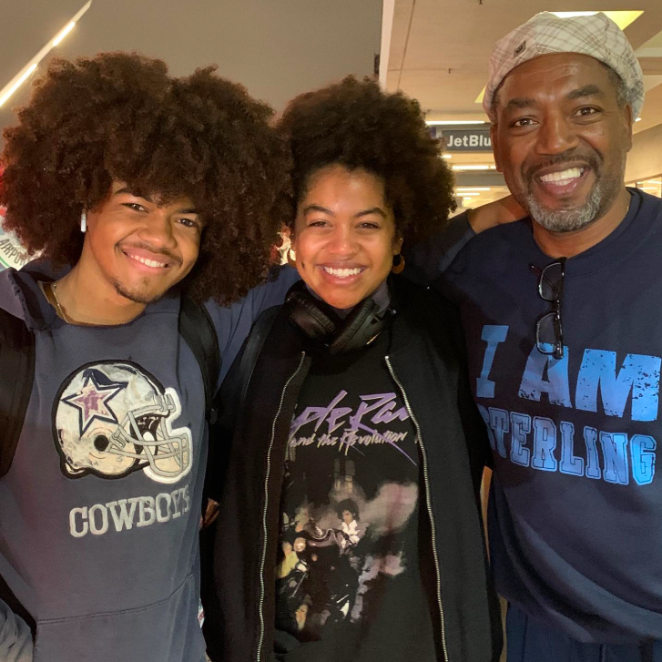 Russell Andrews with his kids, Anya and Kai, posted on October 26, 2021. | Source: Instagram/a.russellandrews