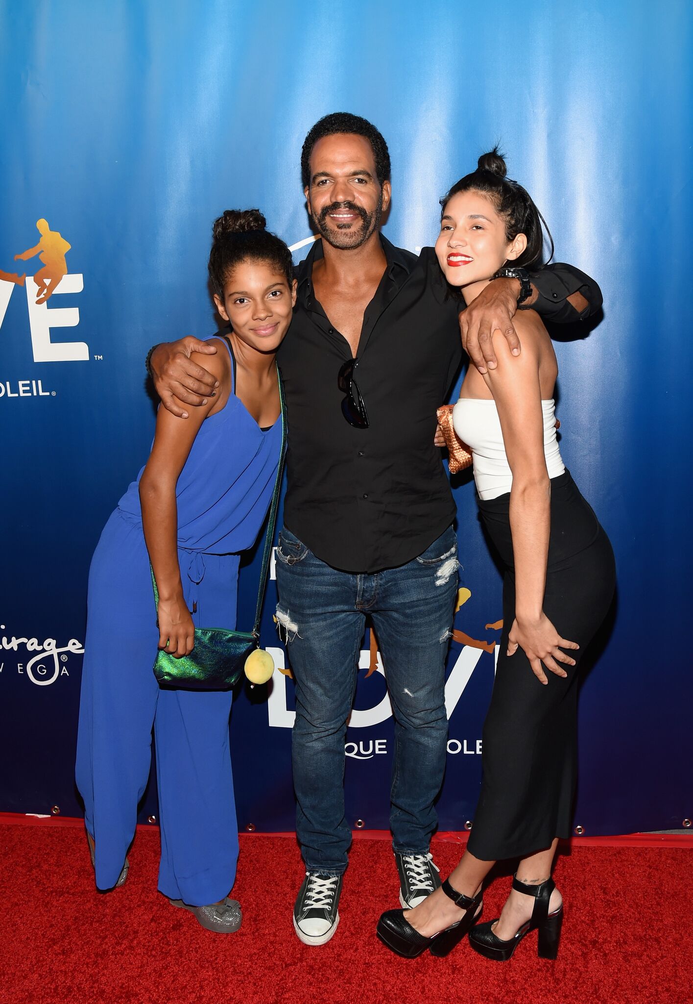Lola St. John, actor Kristoff St. John and Paris St. John attend the 10th anniversary celebration of "The Beatles LOVE by Cirque du Soleil"  | Getty Images