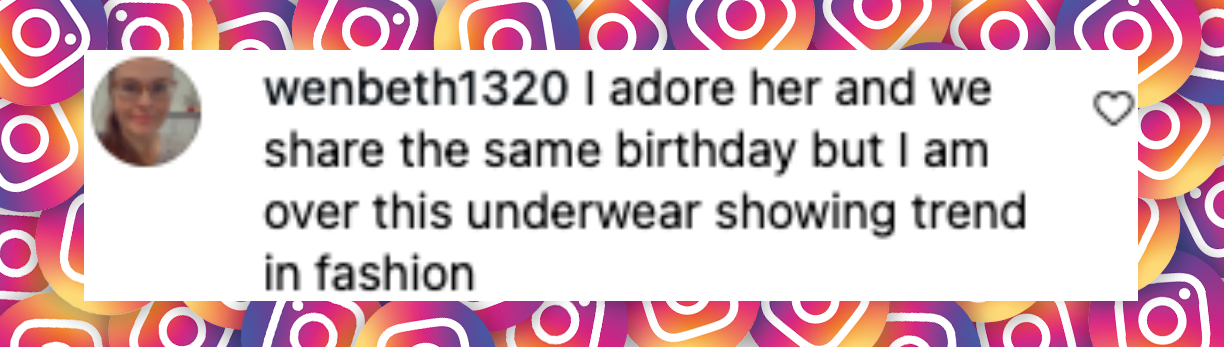 Netizen comment about Sienna Miller's Fashion Awards appearance, posted on December 1, 2025. | Source: Instagram/britishvogue