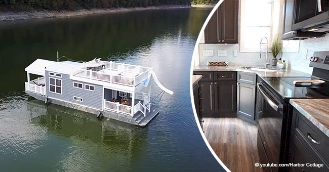 Humble floating home may not seem very impressive outside, but it's a lovely place to live