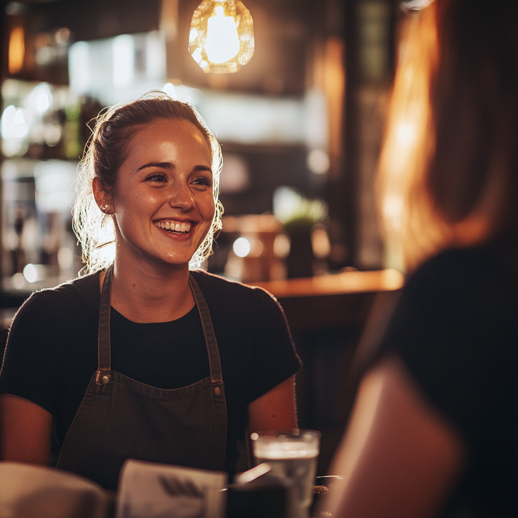 Two waitresses talking | Source: Midjourney