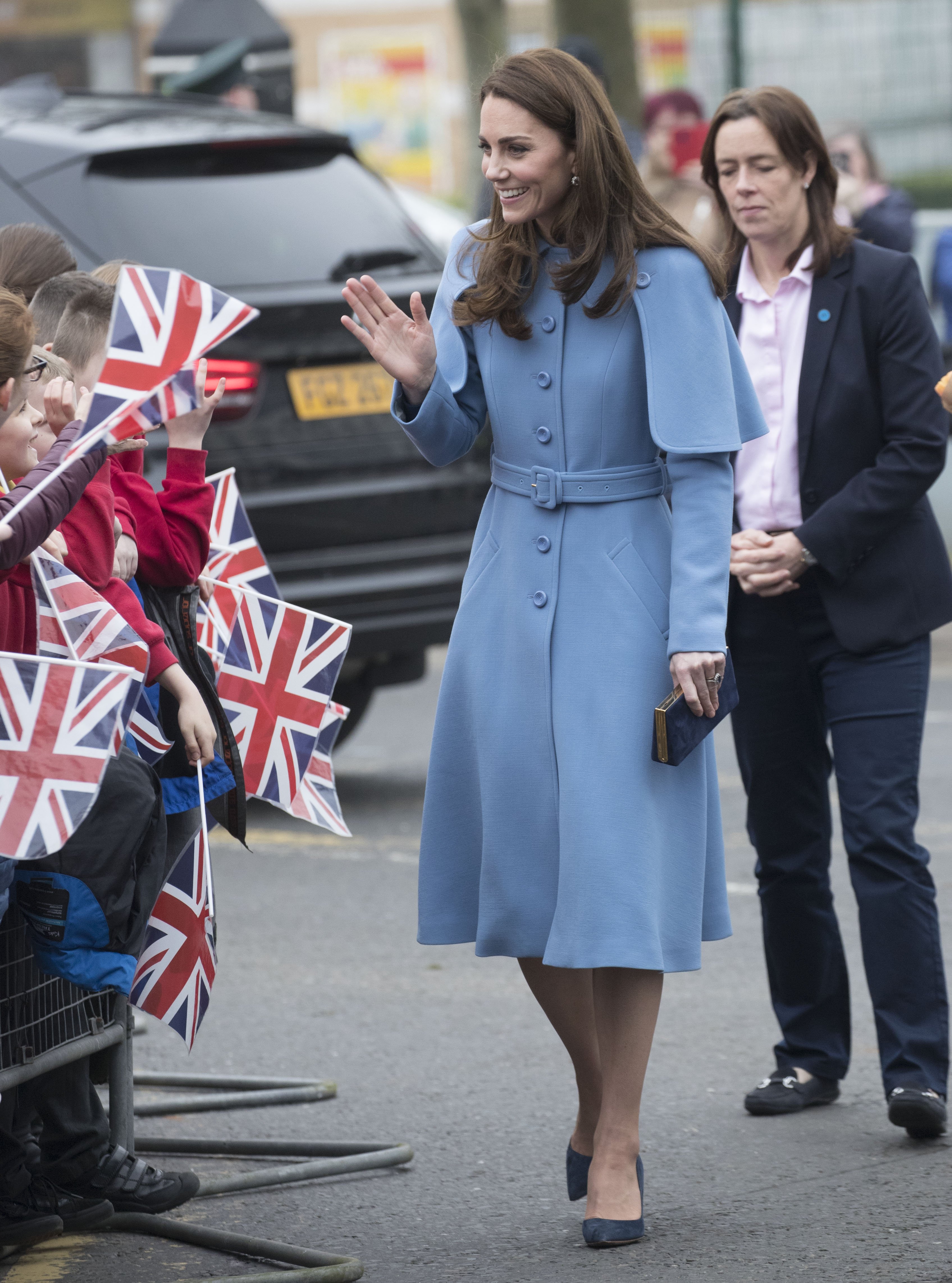 Kate Middleton, the Duchess of Cambridge, meeting well-wishers in Ballymena, Northern Ireland | Photo: Getty Images