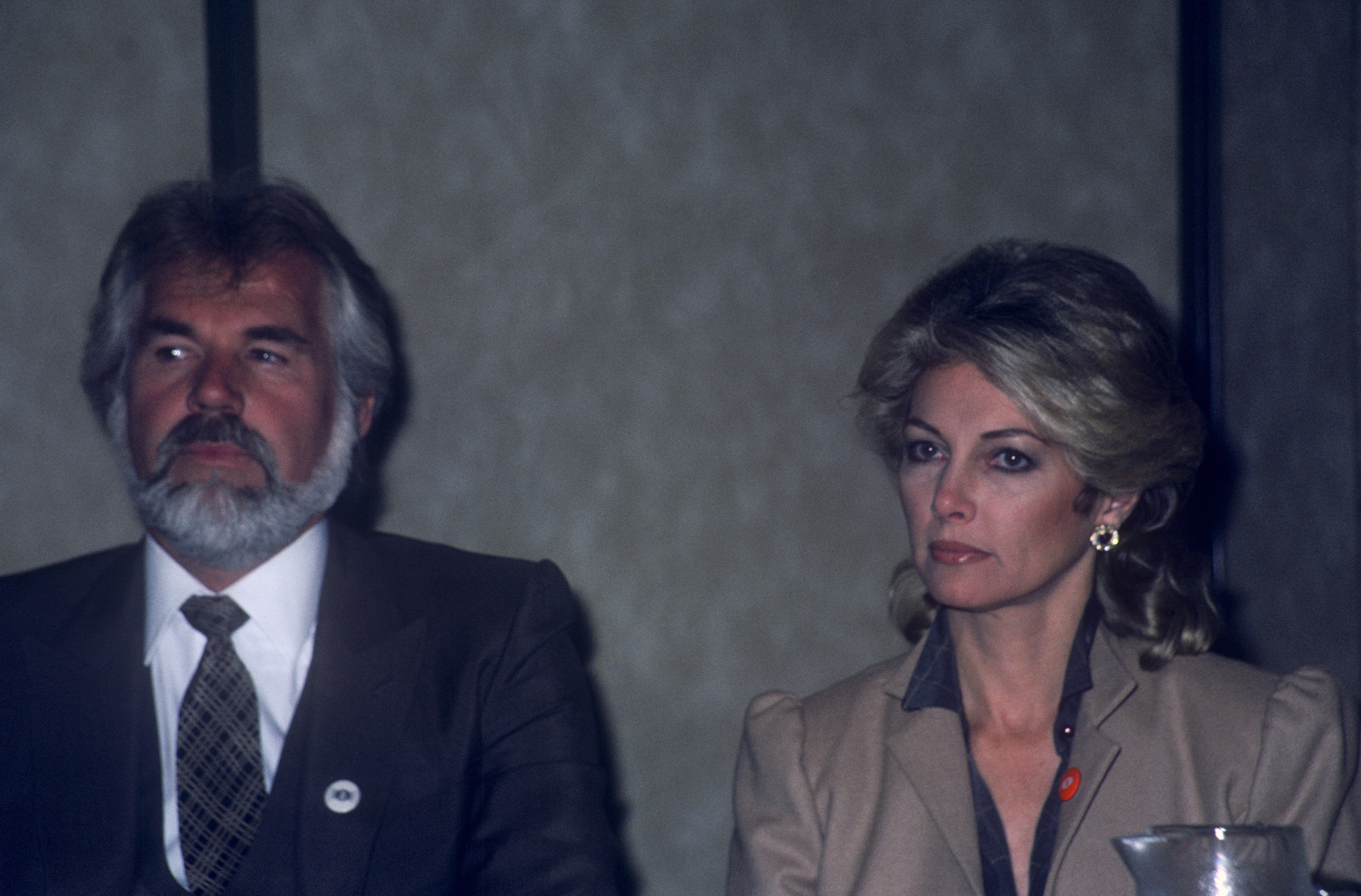 Kenny Rogers with is wife Marianne Gordon at the The Worked Hunger Media Awards in 1982. / Source: Getty Images