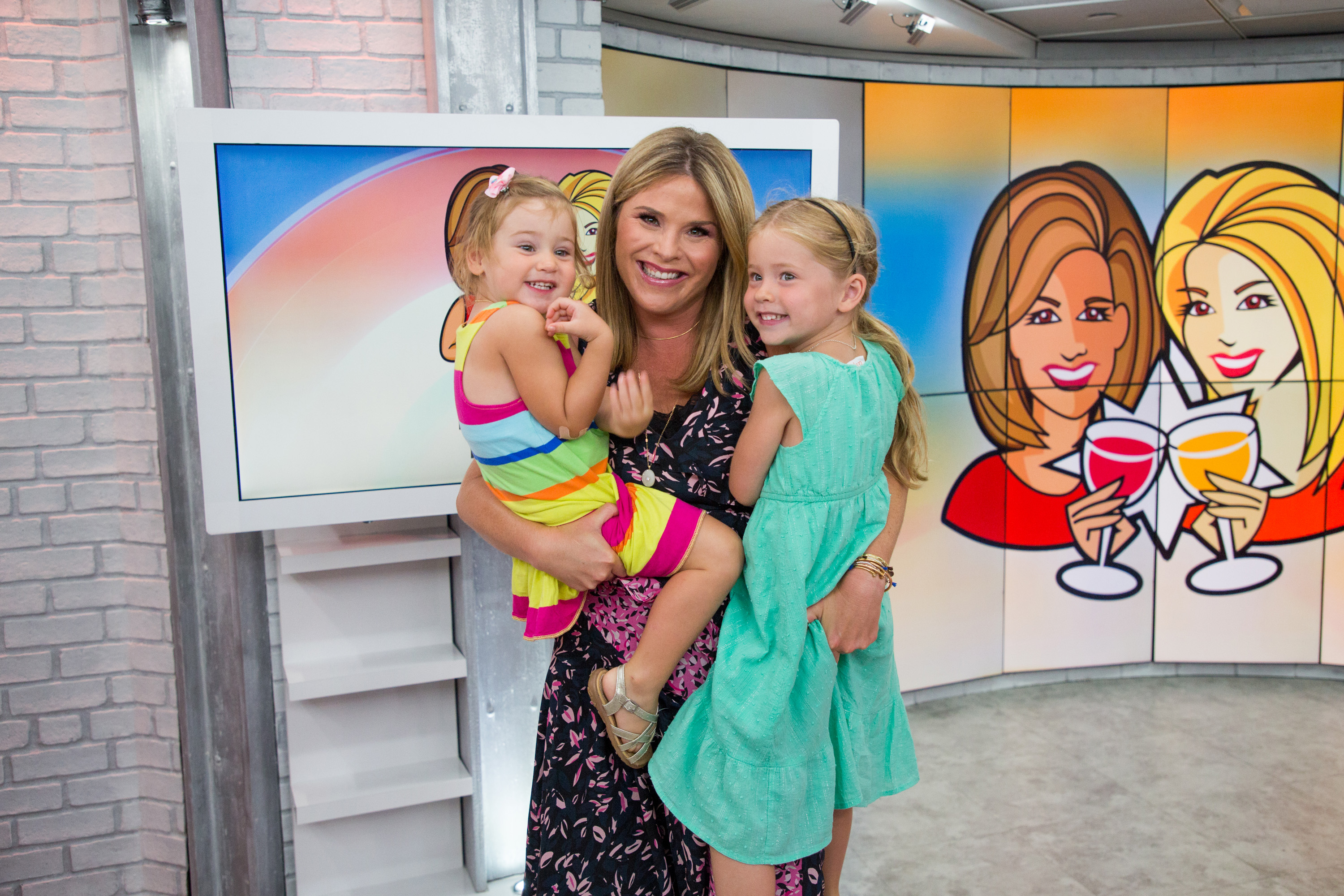 Jenna Bush Hager, Poppy Hager, and Mila Hager on "Today" August 27, 2018 | Source: Getty Images