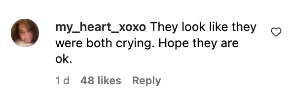 A screenshot of a comment talking about Chris Pratt and Katherine Schwarzenegger posted on September 17, 2023 | Source: Instagram/justjared