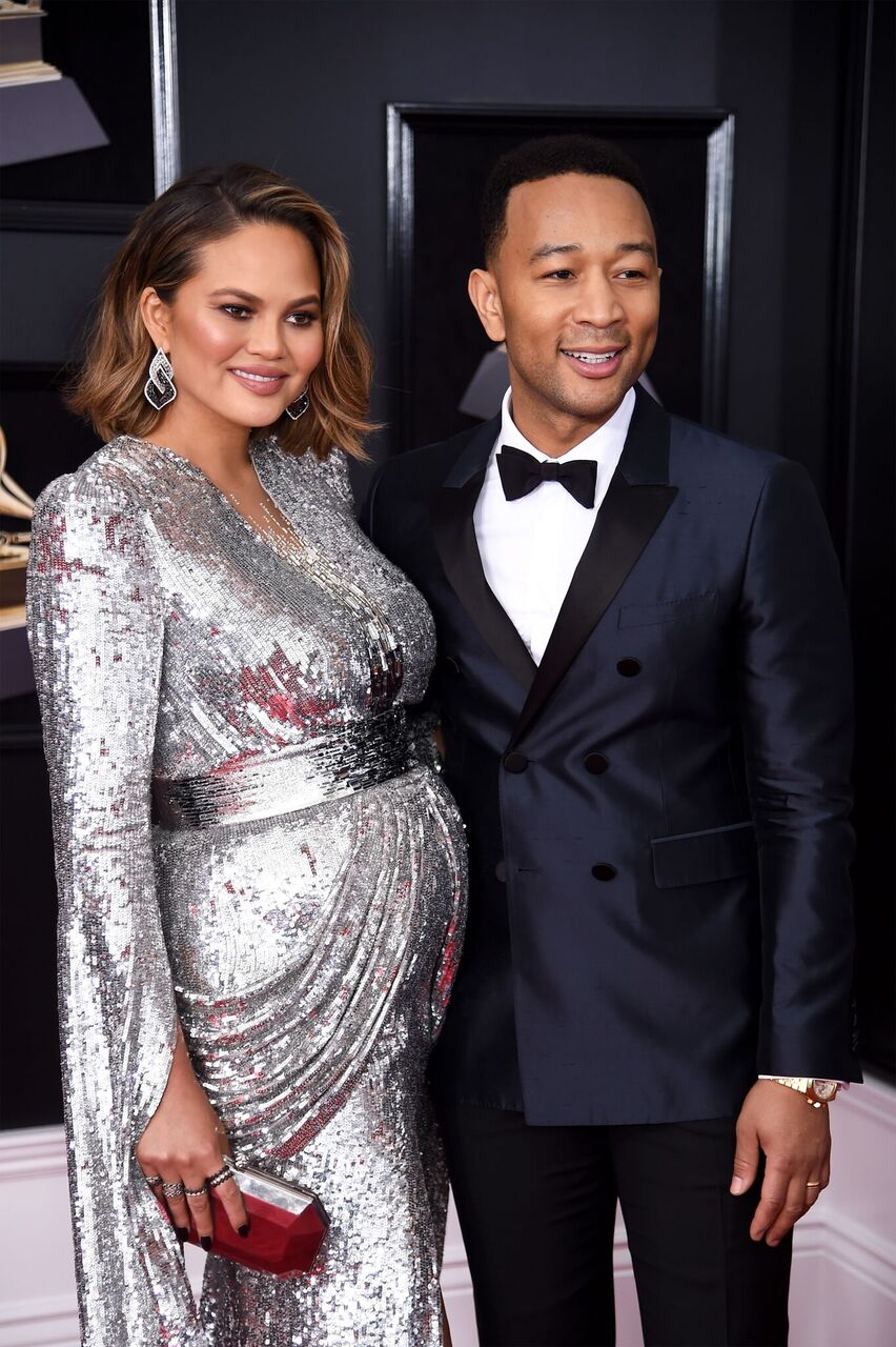 Chrissy Teigen and recording artist John Legend attend the 60th Annual GRAMMY Awards. | Source: Getty Images