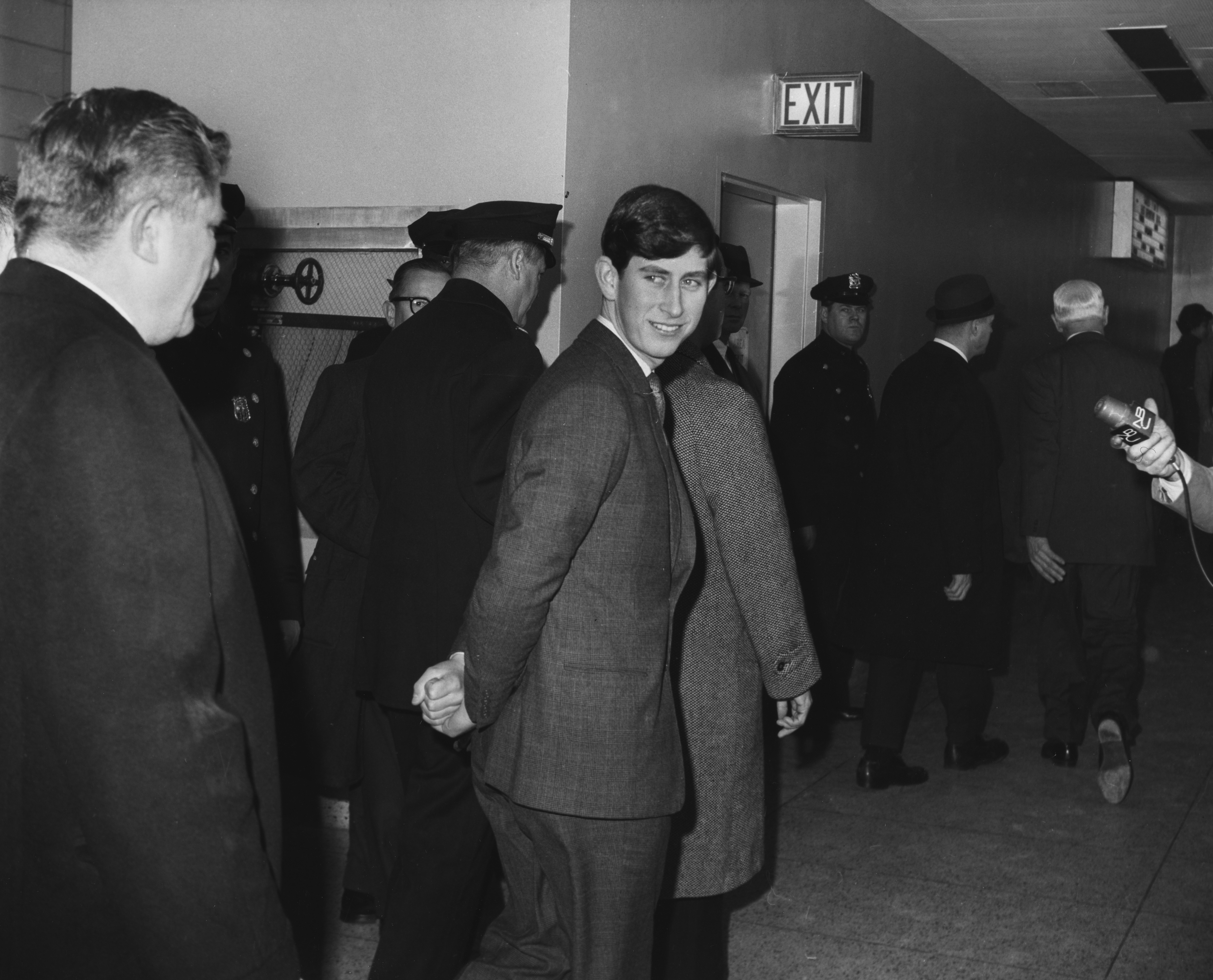 Prince Charles passing through New York's John F. Kennedy International Airport en route to Australia where he was to study at Geelong Grammar’s Timbertop school in Victoria in January 1966 | Source: Getty Images