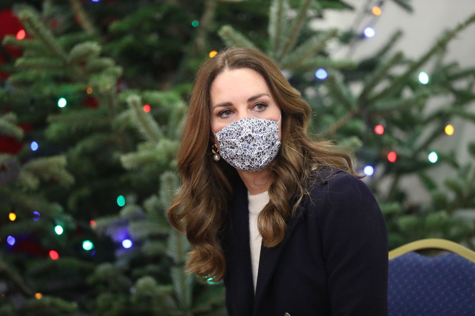 Catherine, The Duchess of Cambridge at Batley Community Centre, West Yorkshire meeting volunteers who have supported elderly members of the community throughout the coronavirus outbreak, on the second day of a three-day tour across the country, on December 7, 2020 | Photo: Getty Images