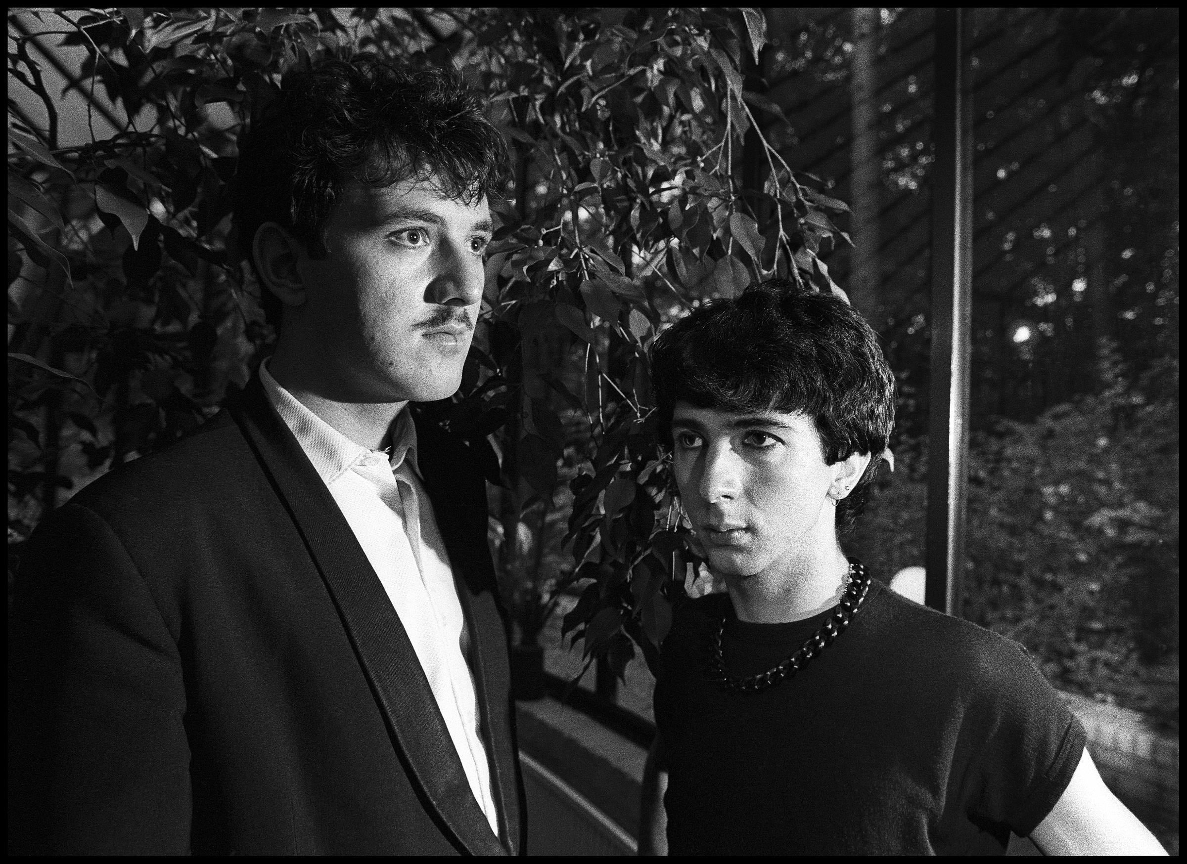 Dave Ball (left) and Marc Almond are at the Wisseloord Studios in Hilversum, Netherlands on September 17, 1981 | Source: Getty Images