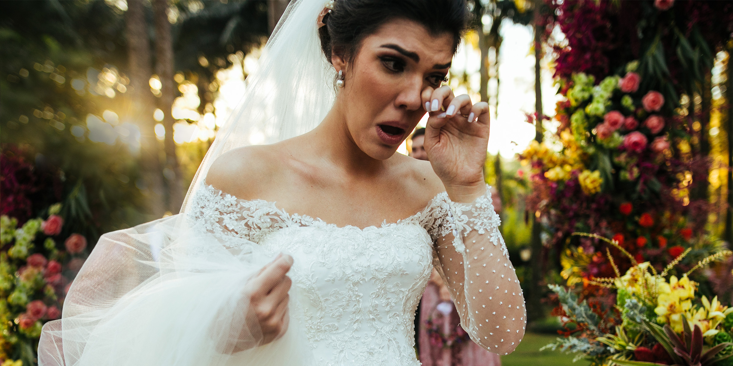 A bride crying | Source: Getty Images